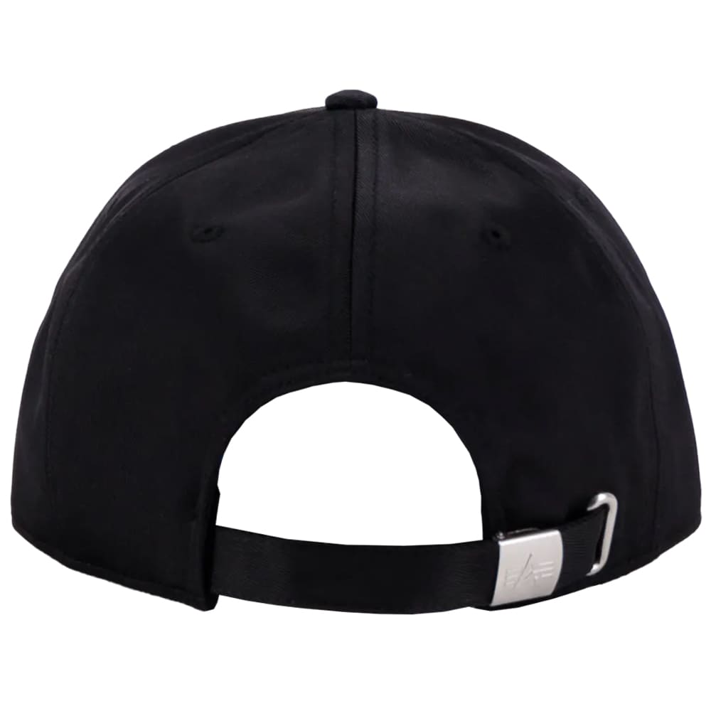Alpha Industries Metal Label Cap sapka - Black/Metallic Silver