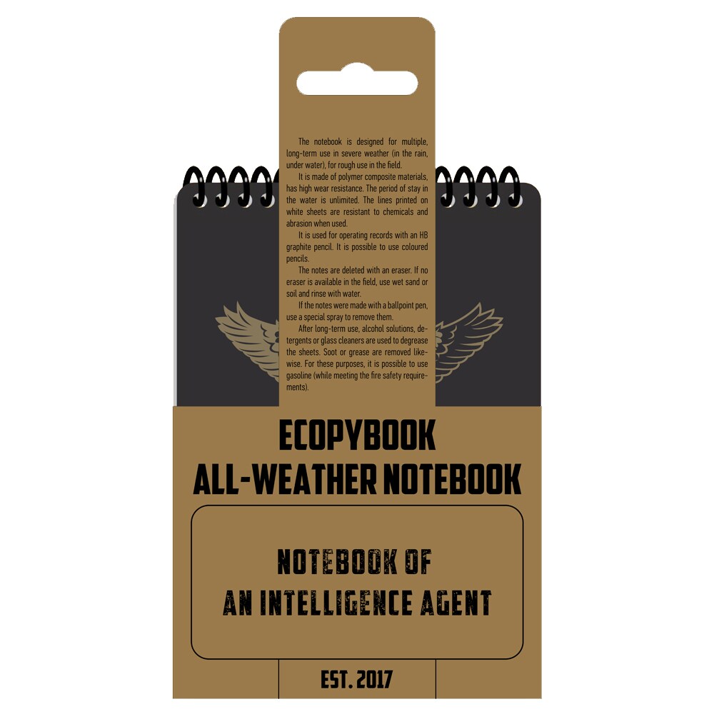 M-Tac Ecopybook Tactical Notebook Of An Intelligence Agent vízálló jegyzetfüzet