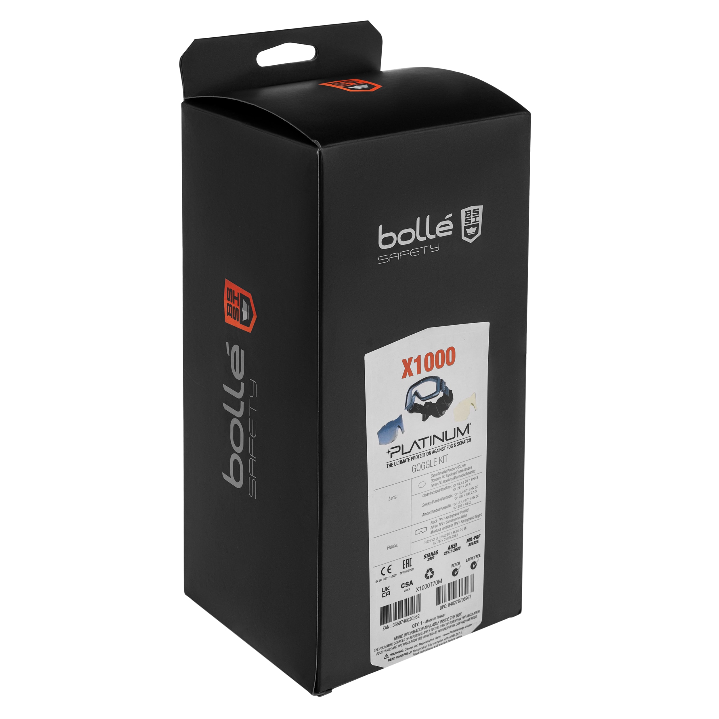 Bolle X1000T 70M taktikai védőszemüveg