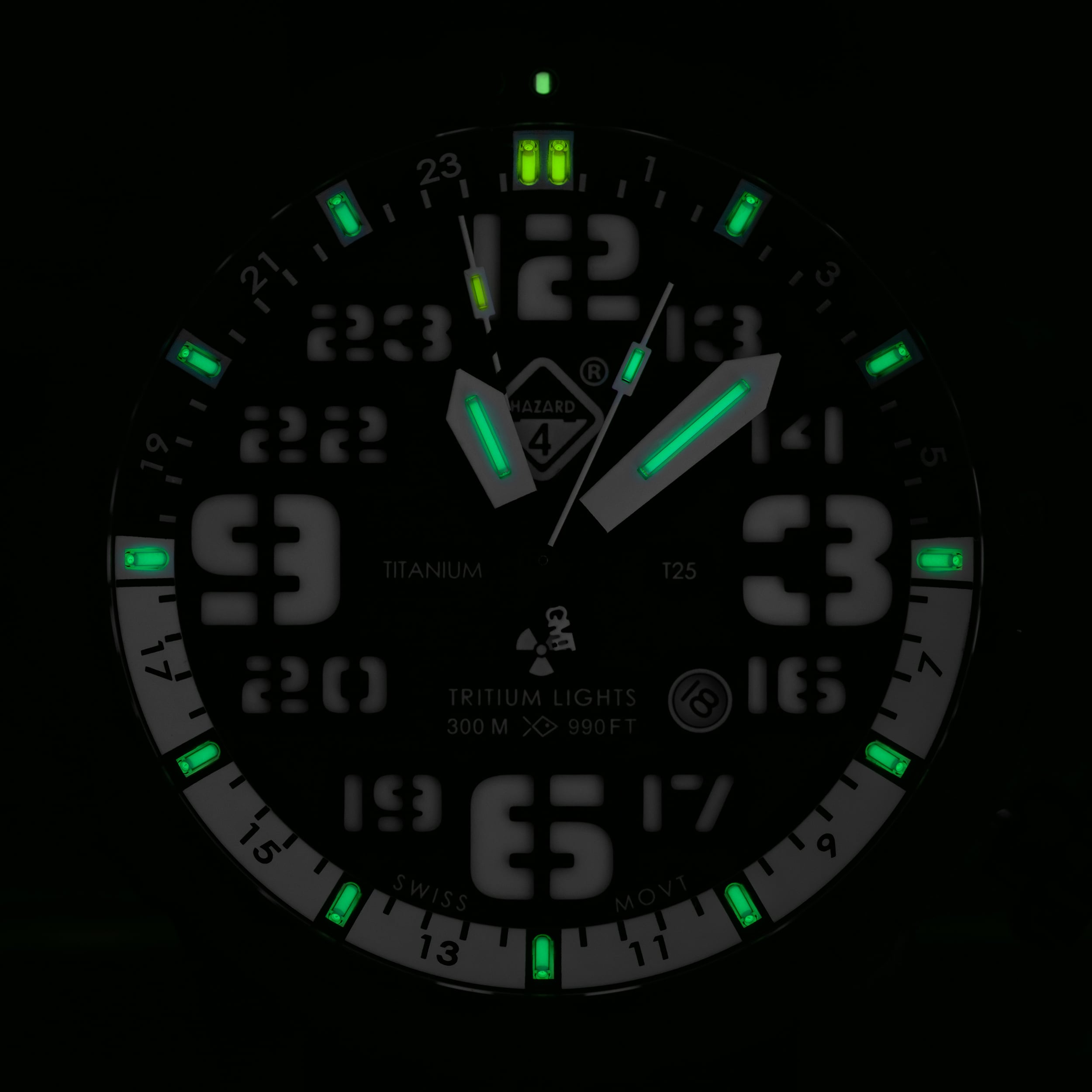 Hazard 4 Heavy Water Diver Nightwatch GMT óra - Black