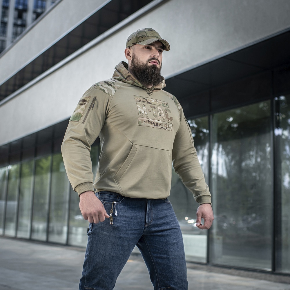 M-Tac Hoodie Combat pulóver - MultiCam/Tan