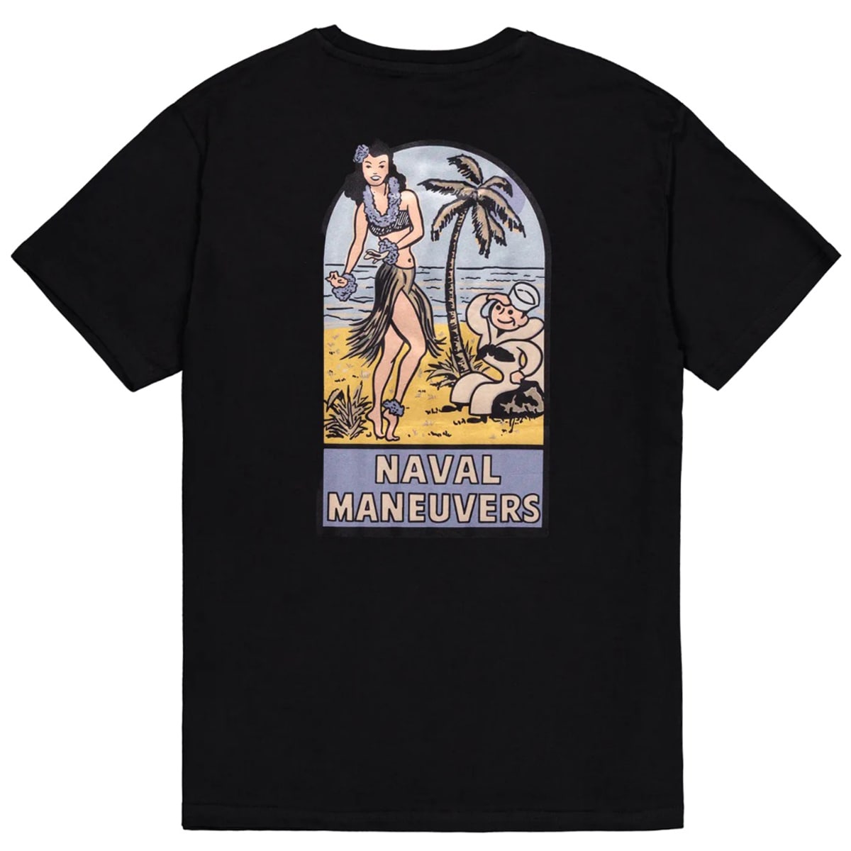 Alpha Industries Naval Maneuvers Back Print T-shirt póló - Black