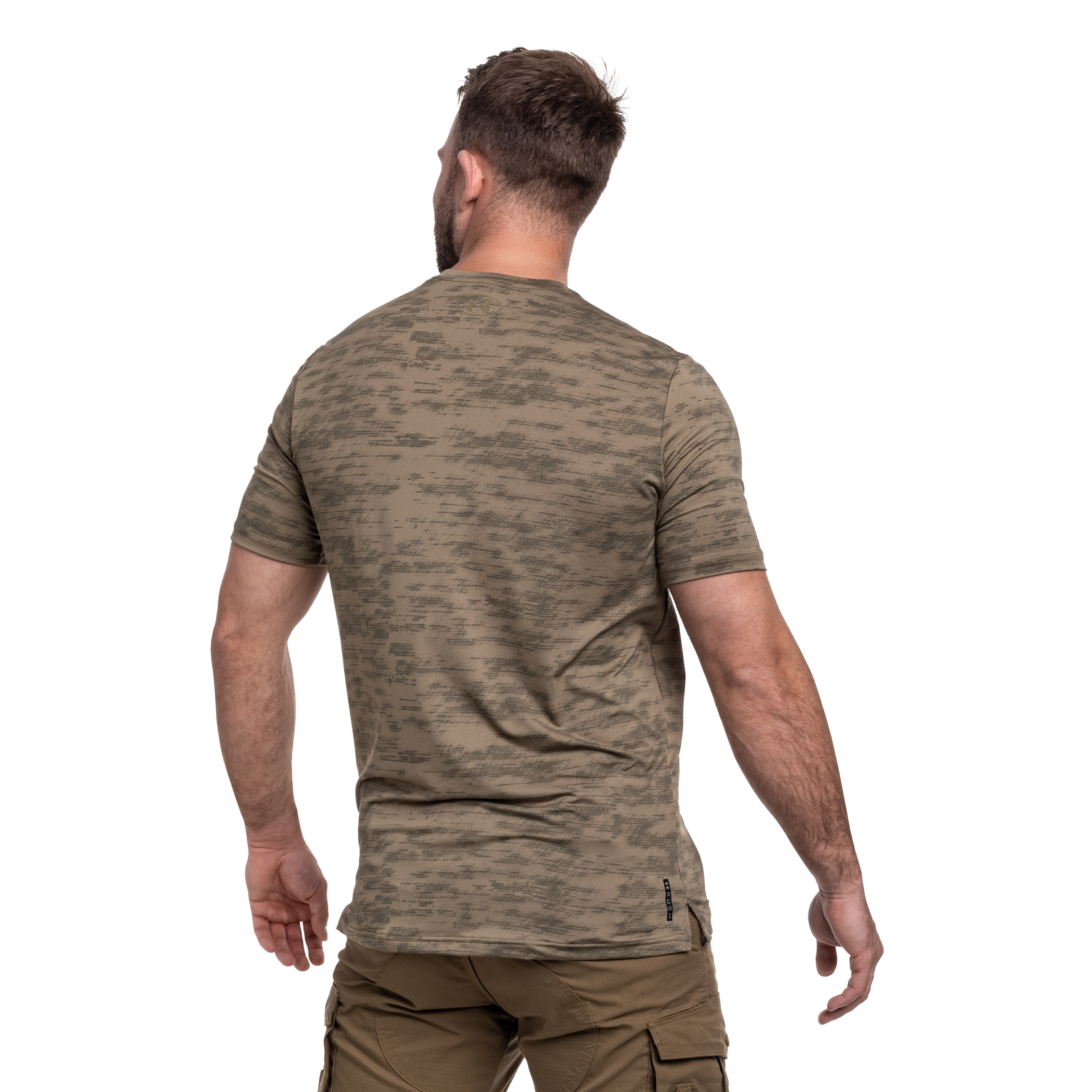 Under Armour Vanish Energy Printed thermoaktív póló - Bayou/Marine OD Green