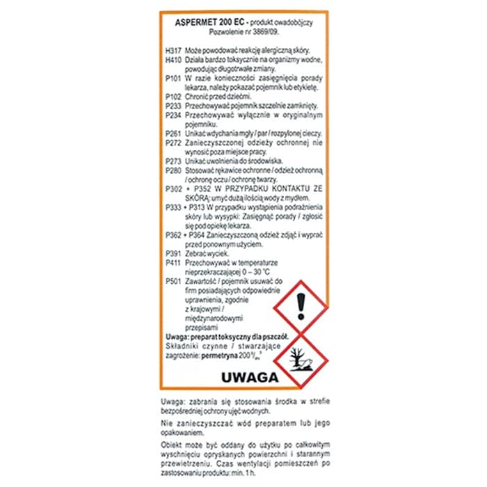 Asplant Aspermet 200 EC szúnyog-, kullancs- és légyriasztó folyadék permetrinnel 100 ml