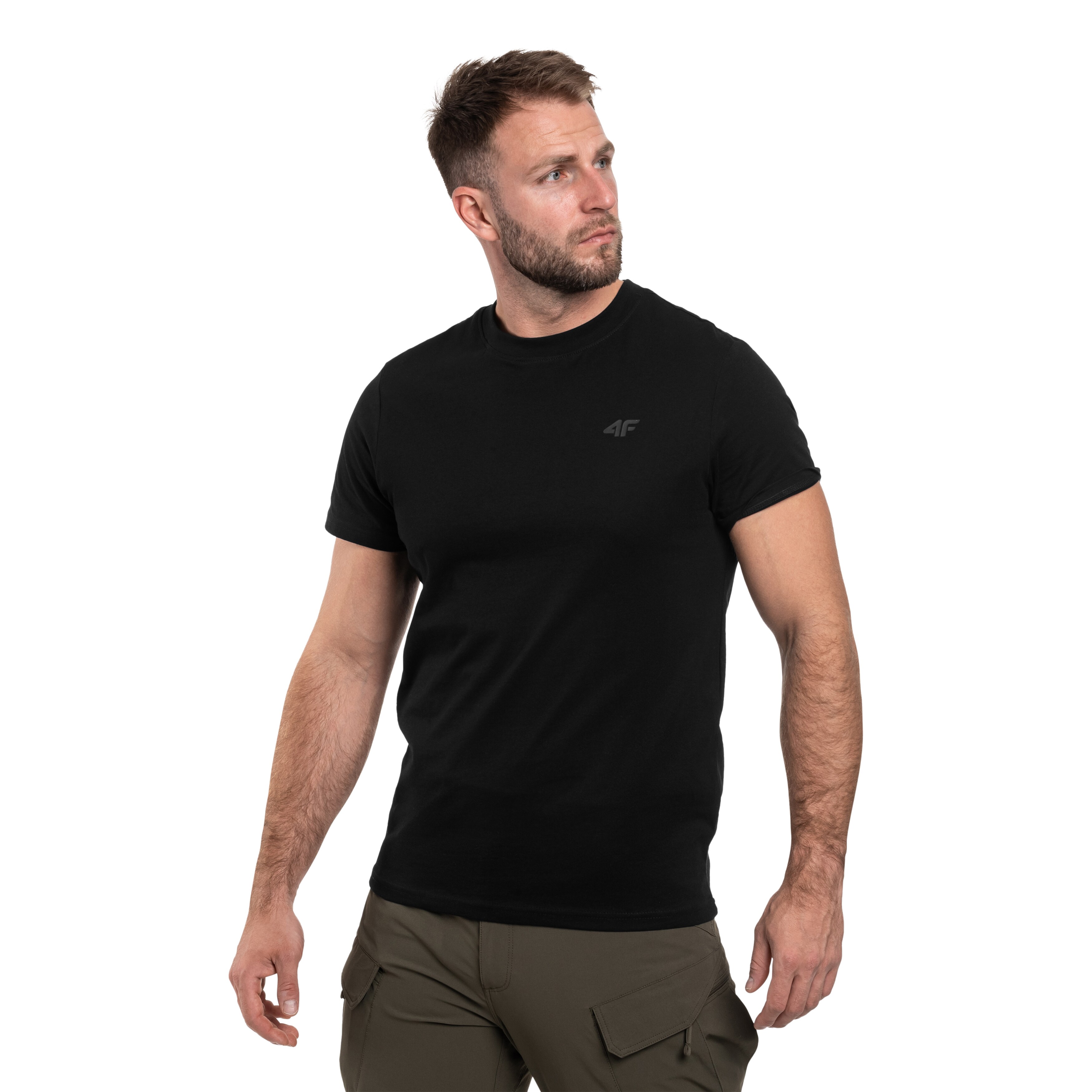 4F M2256 T-shirt póló - Fekete