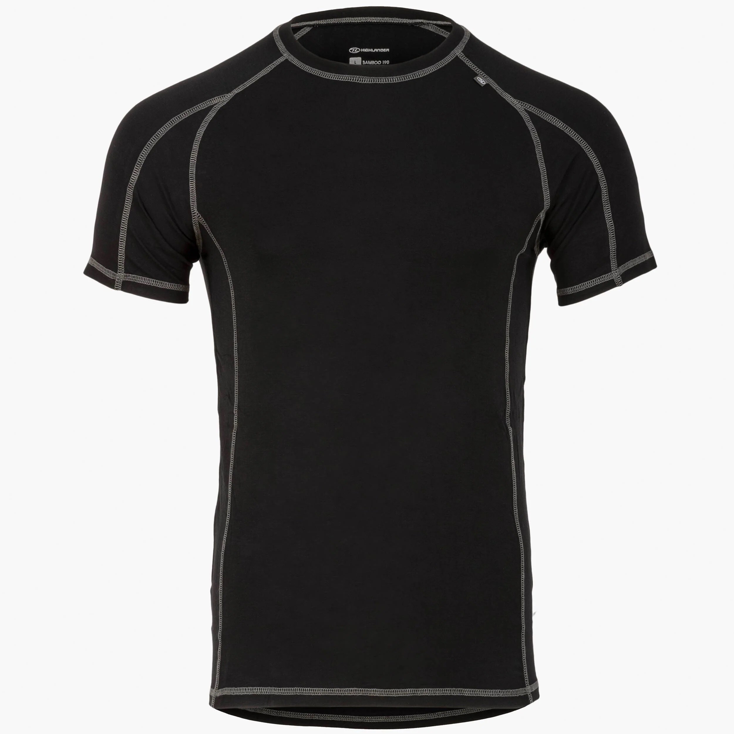 Highlander Outdoor Bamboo Base Layer 190 thermoaktív póló - Black