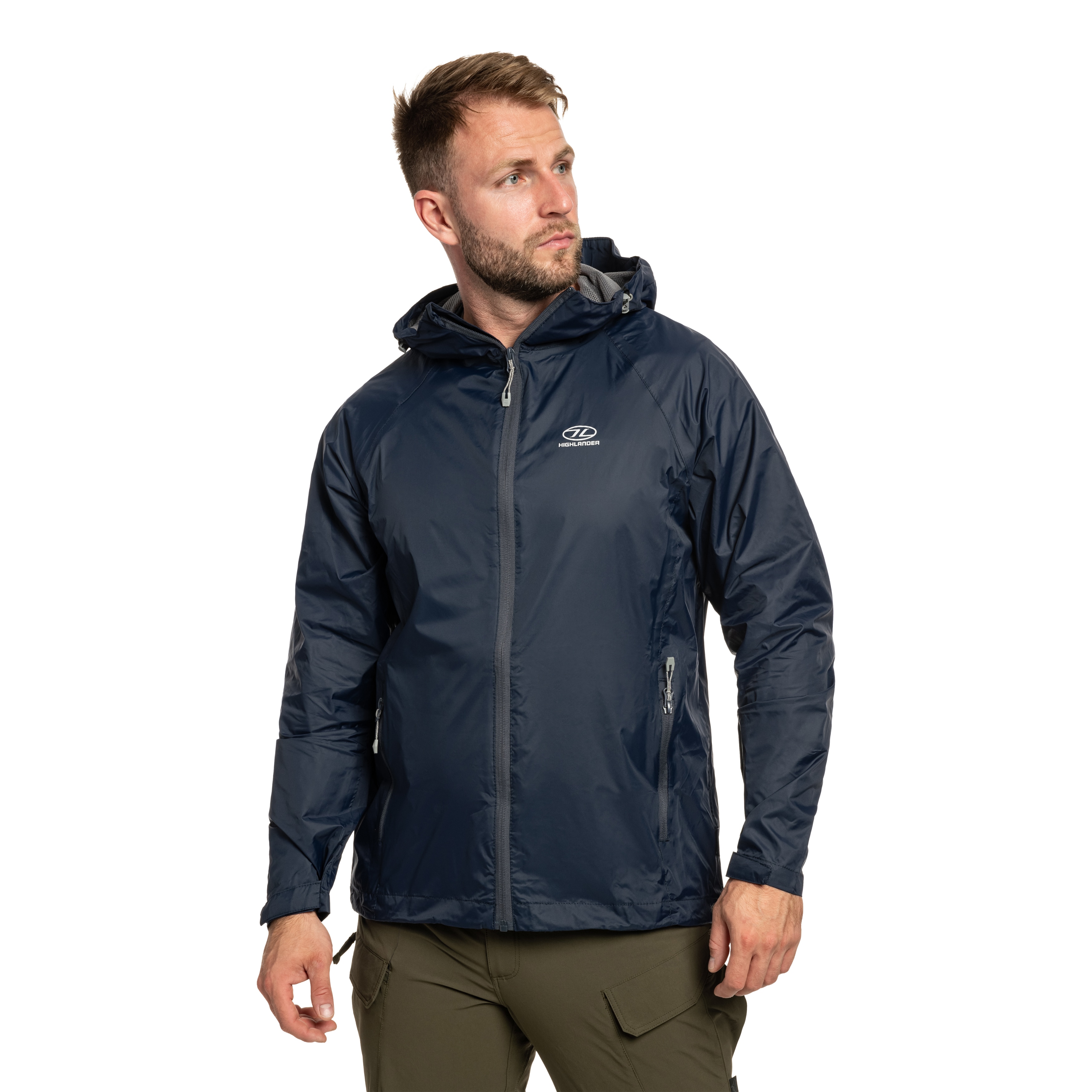 Highlander Outdoor Stow & Go Pack Away kabát - Navy Blue