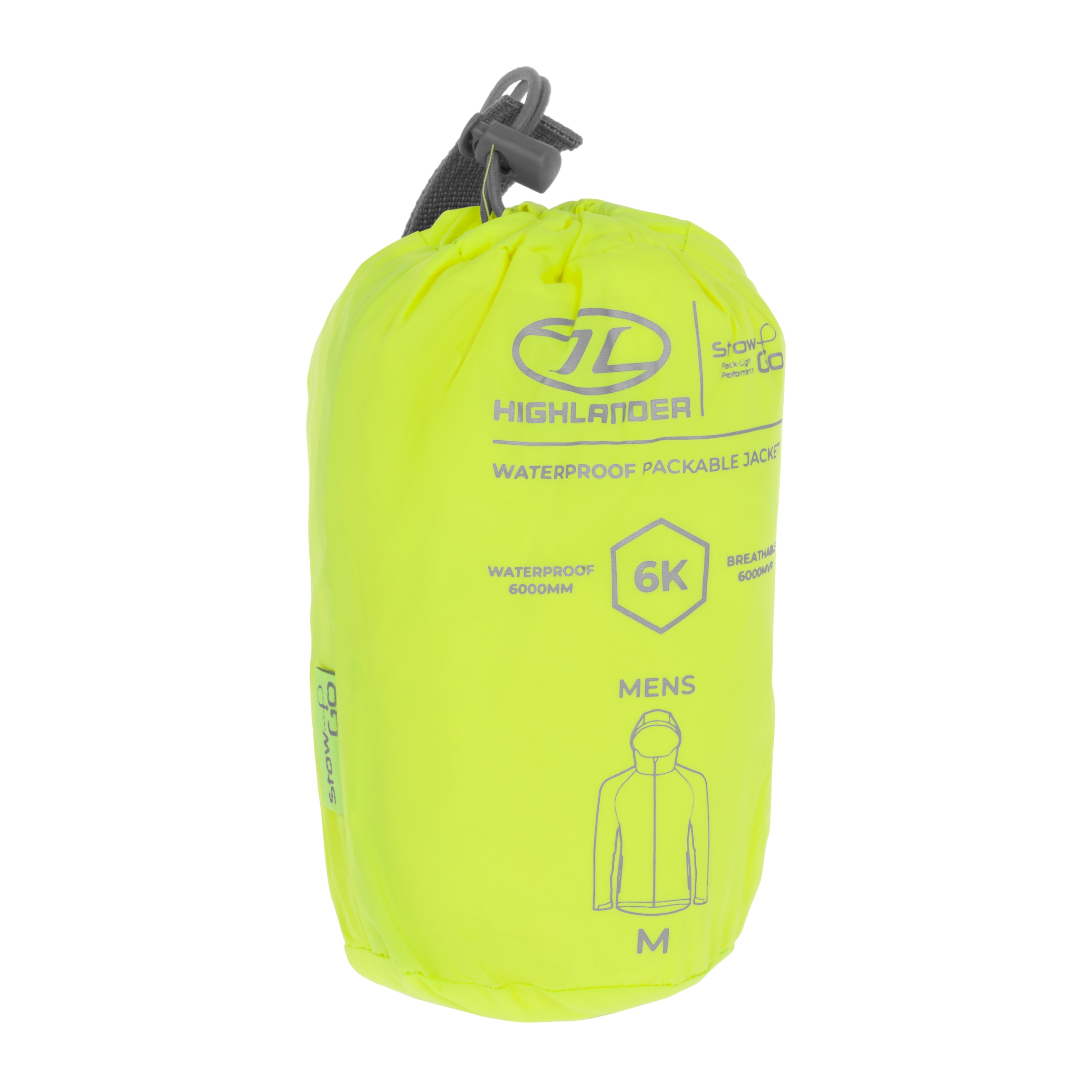 Highlander Outdoor Stow & Go Pack Away kabát - Yellow