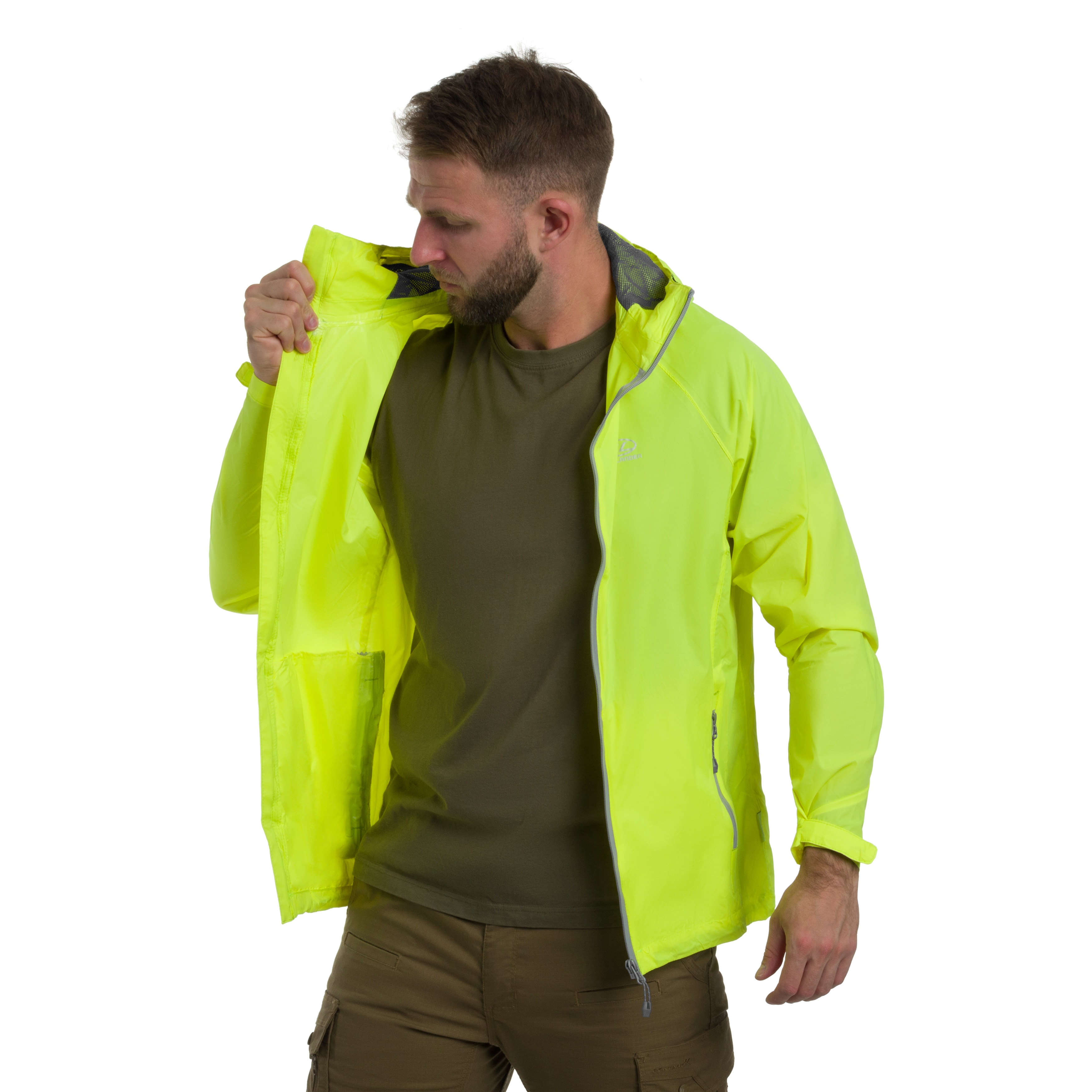 Highlander Outdoor Stow & Go Pack Away kabát - Yellow