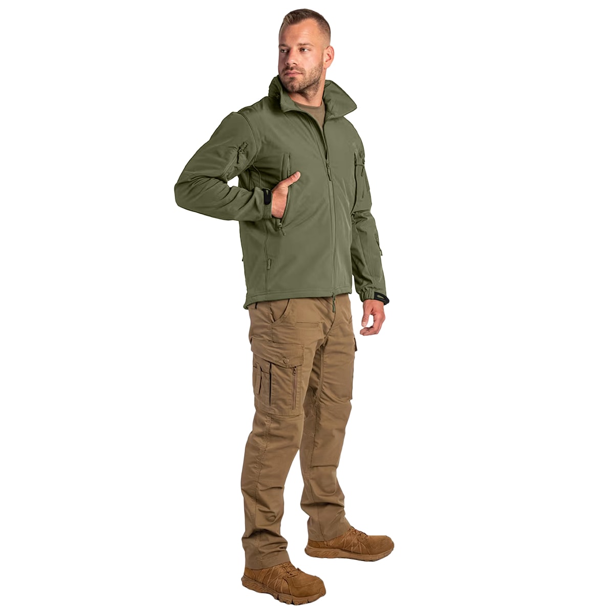 Highlander Forces Tactical Softshell kabát - Ranger Green
