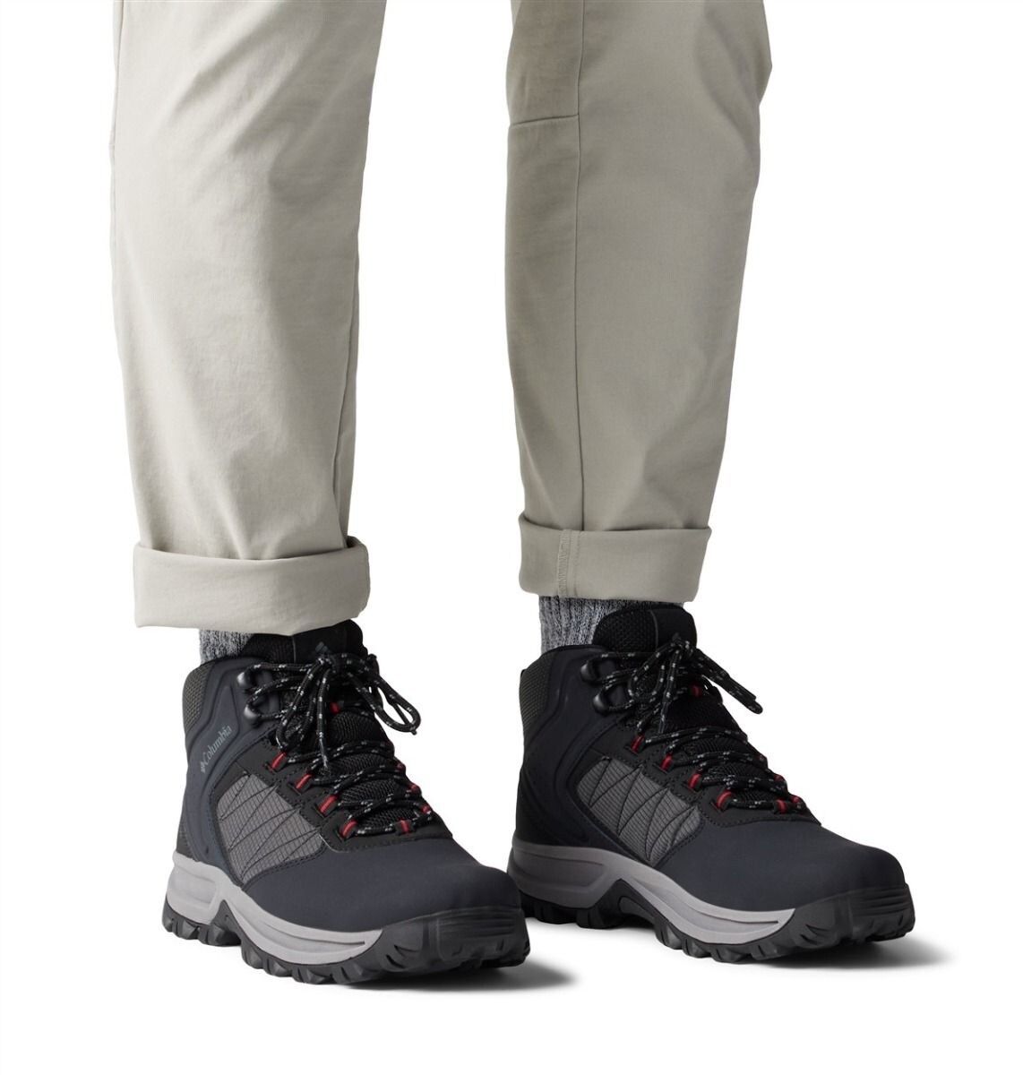 Columbia Transverse Hike Waterproof bakancs - Black/Mountain Red