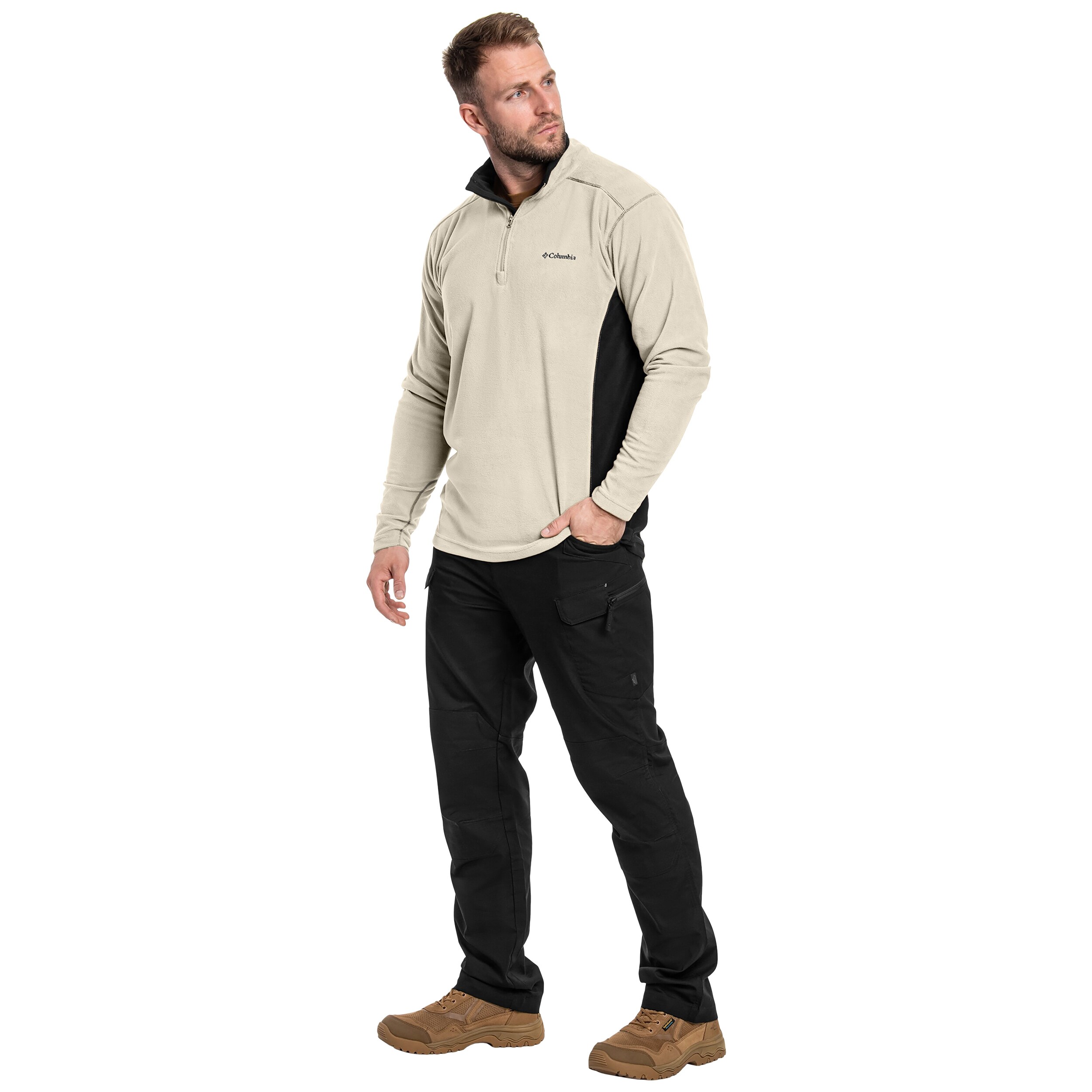 Columbia Klamath Range II Half Zip polár pulóver - Ancient Fossil