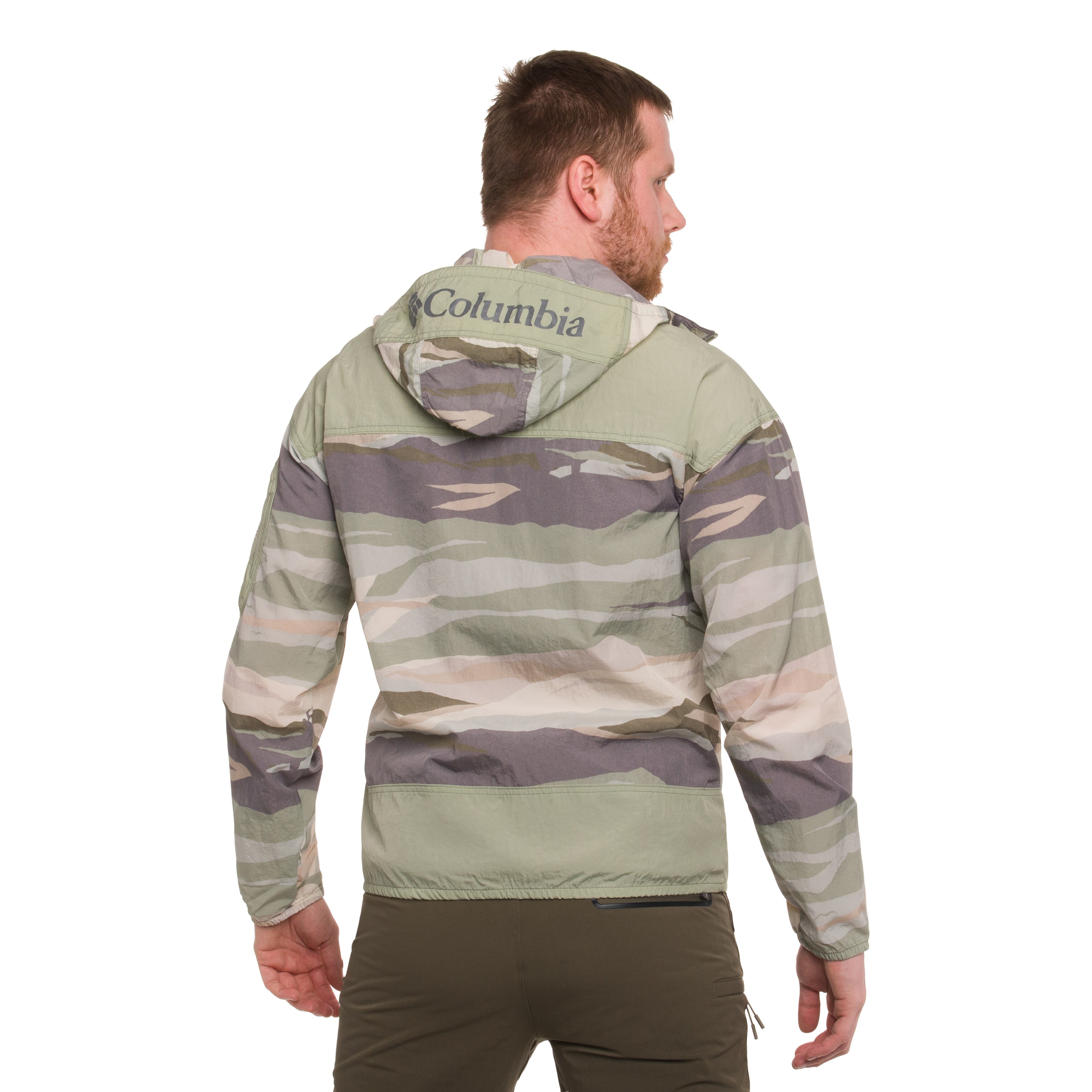 Columbia Challenger II Printed Windbreaker kabát - Safari Roque Valley/Safari