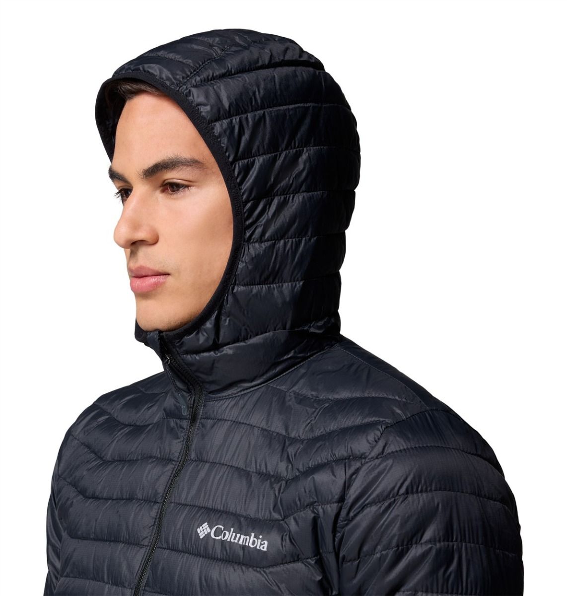 Columbia Powder Pass Hooded Hybrid Jacket kabát - Black