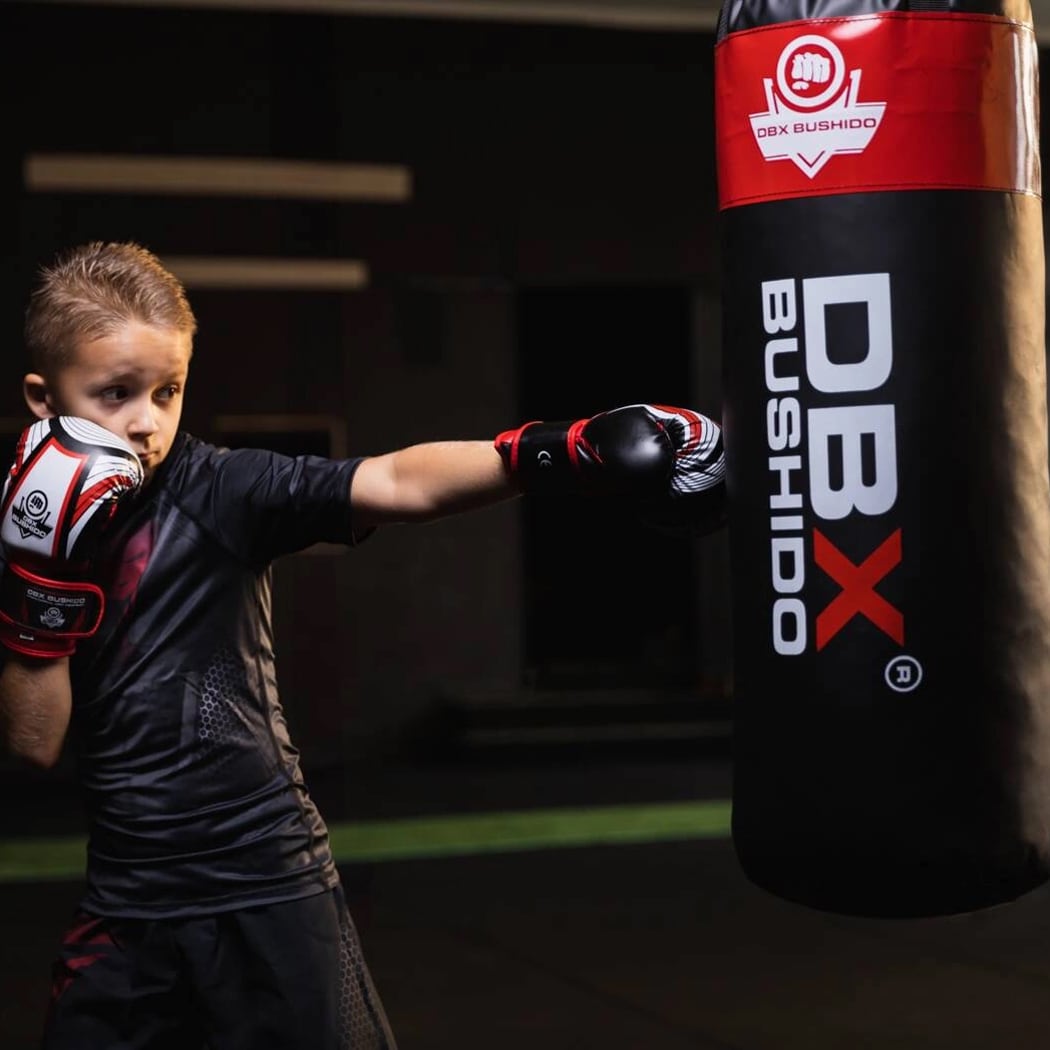 DBX Bushido ARB-407v2 6 oz gyerek boxkesztyű - Fekete/Piros
