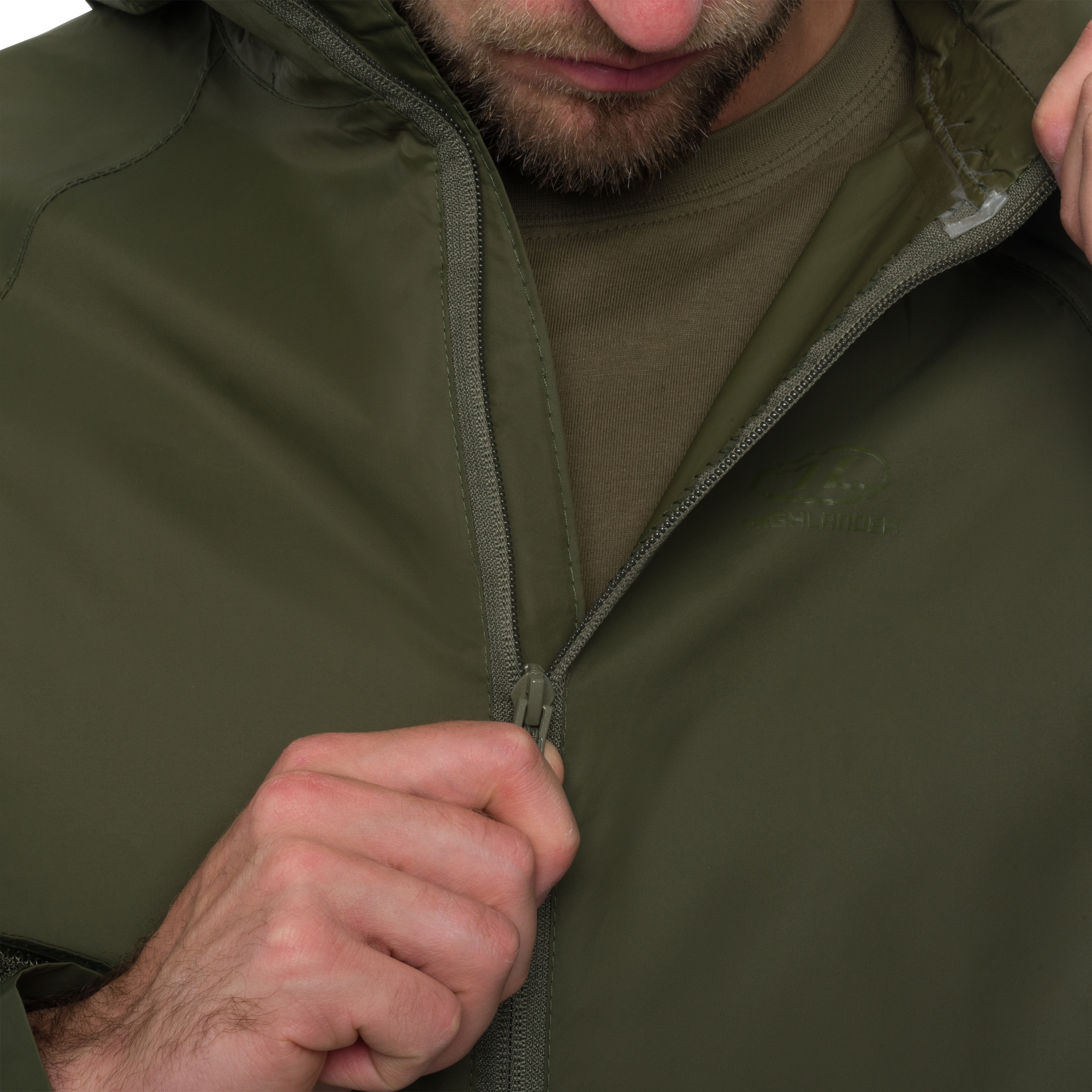 Highlander Outdoor Stow & Go Pack Away V2 kabát - Olive Green