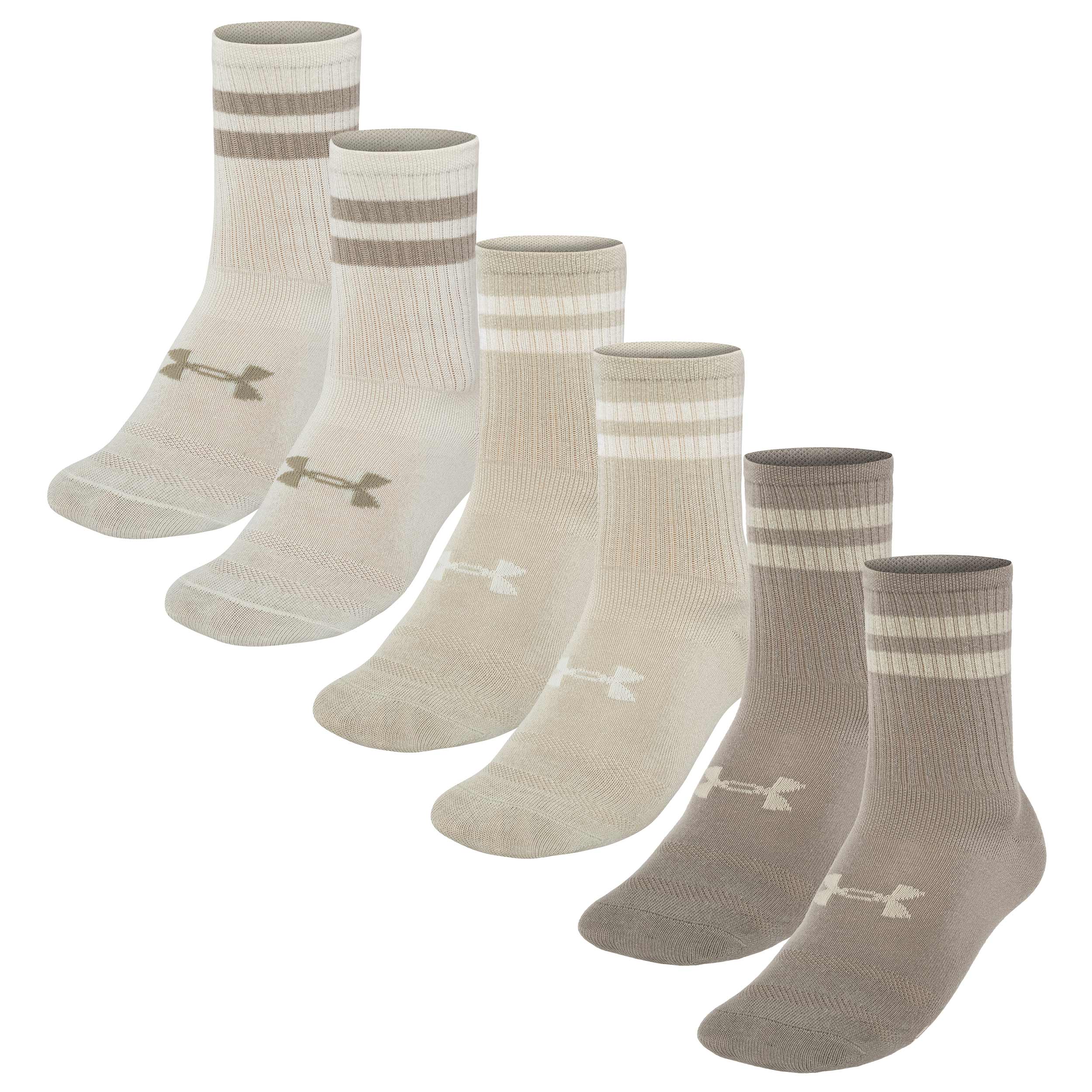 Under Armour Essential Crew zokni Stone / Timberwolf Taupe - 6 pár
