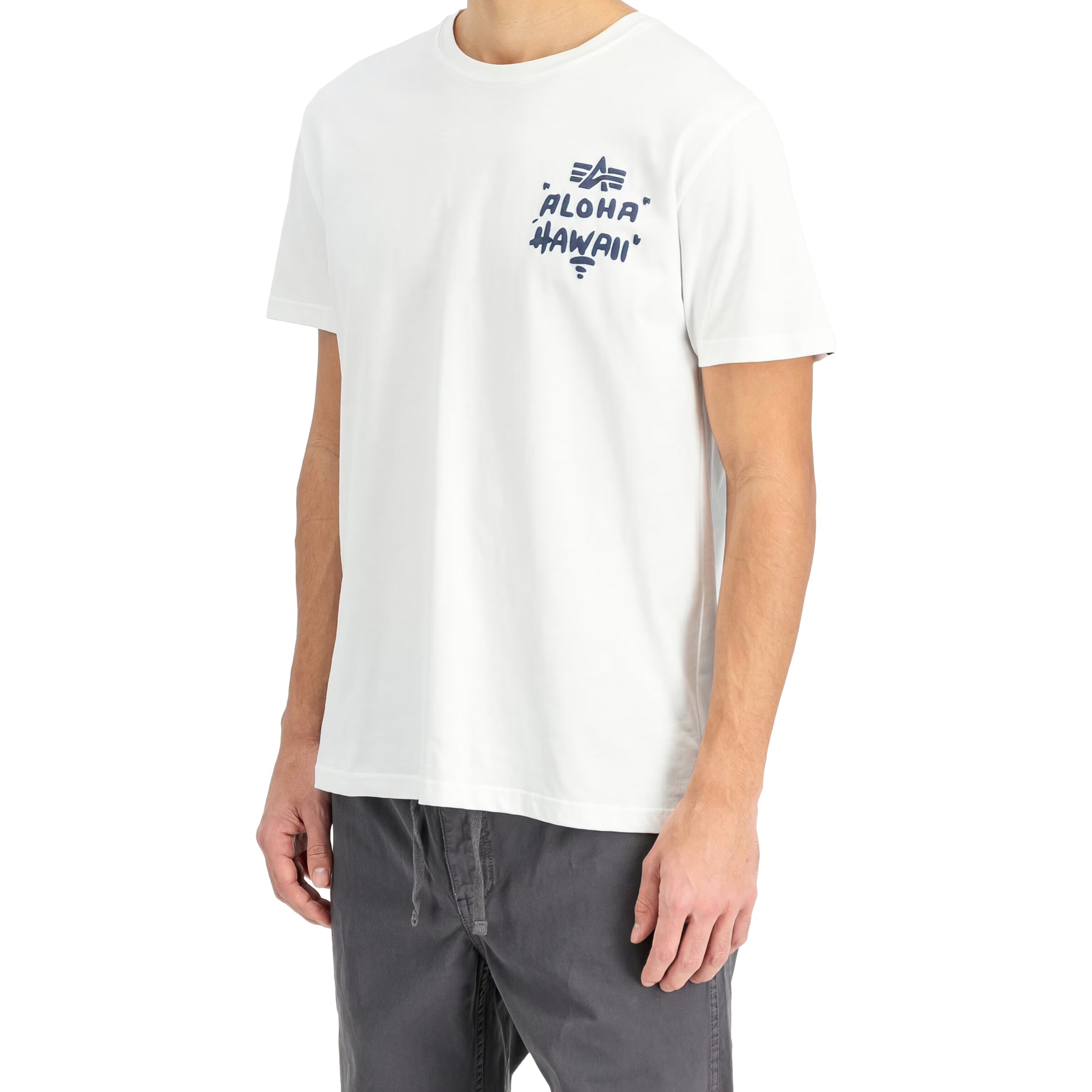 Alpha Industries Aloha Back Print T-shirt póló - White