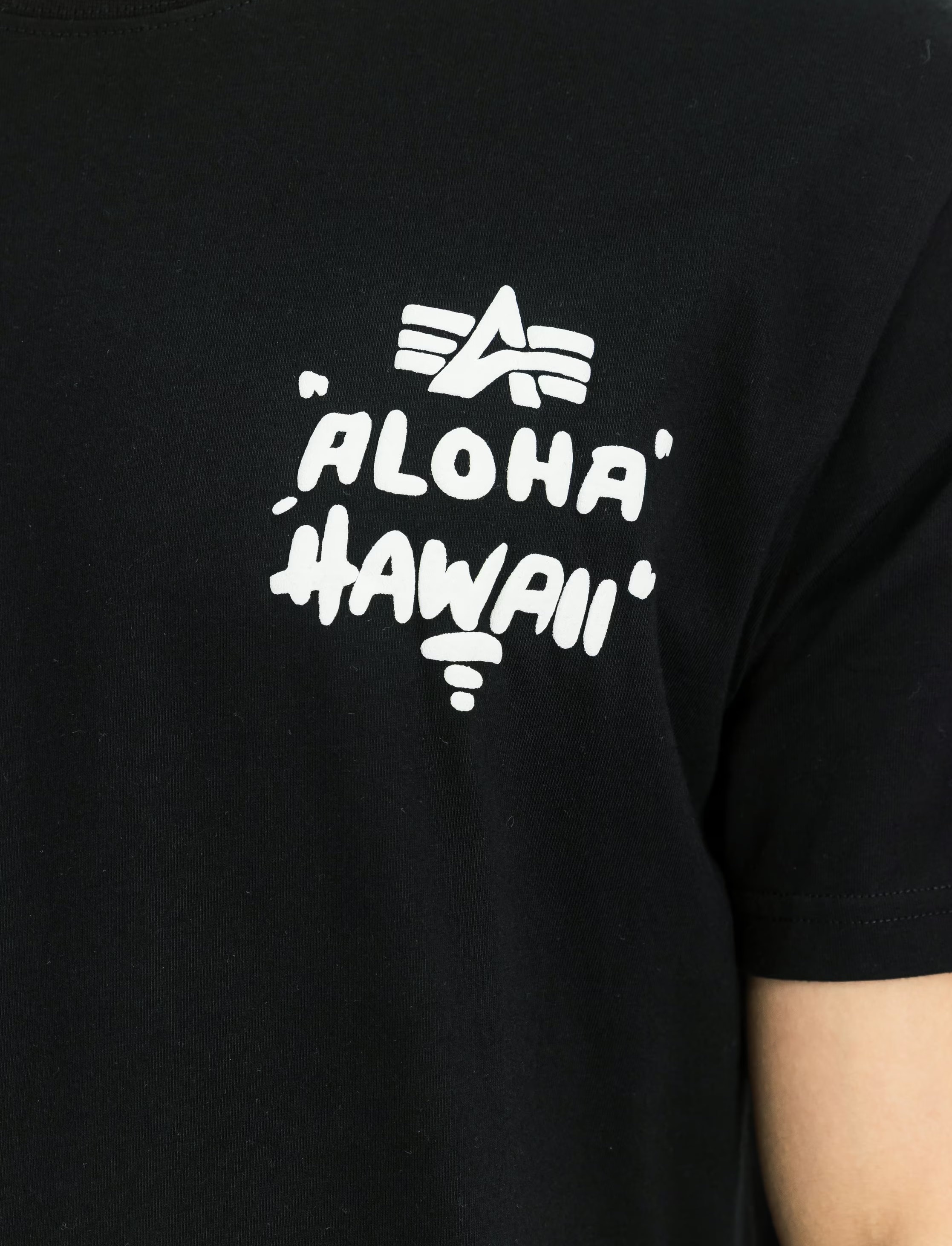 Alpha Industries Aloha Back Print T-shirt póló - Black