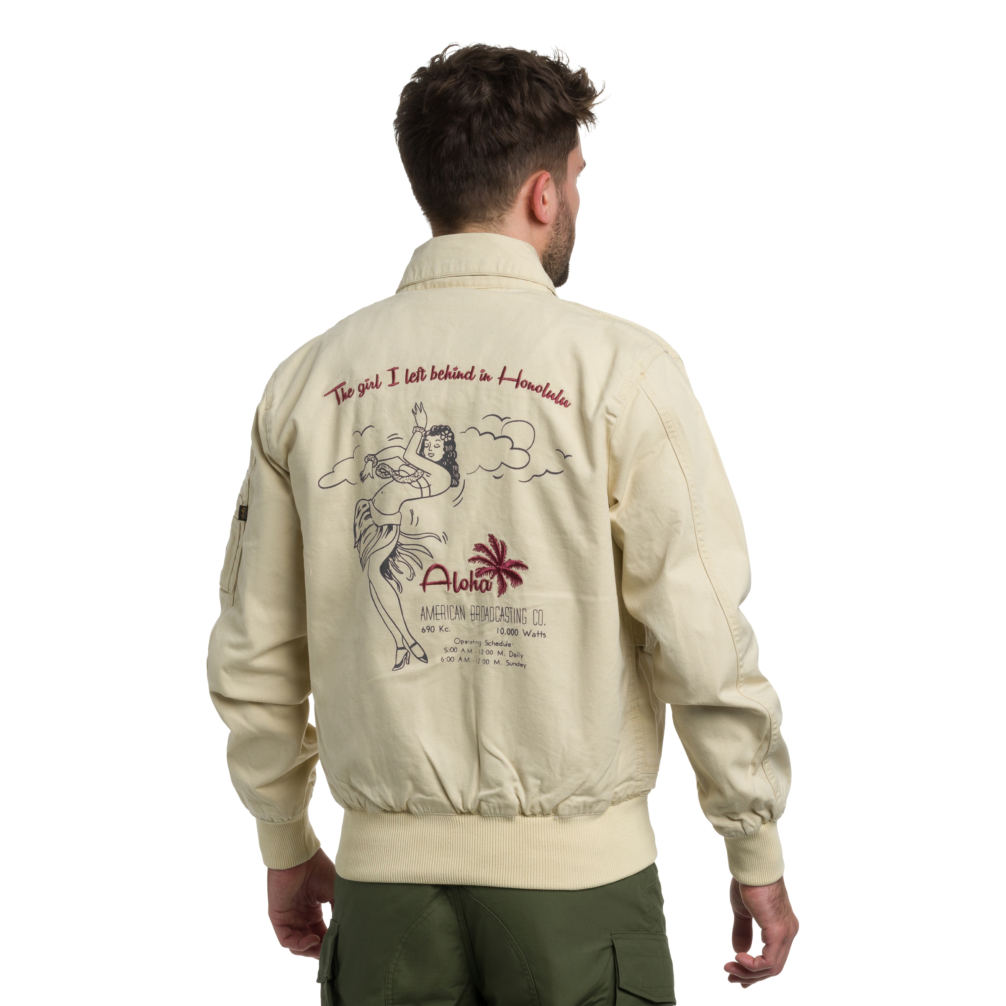 Alpha Industries CWU-45 Canvas Honolulu kabát - Vintage White