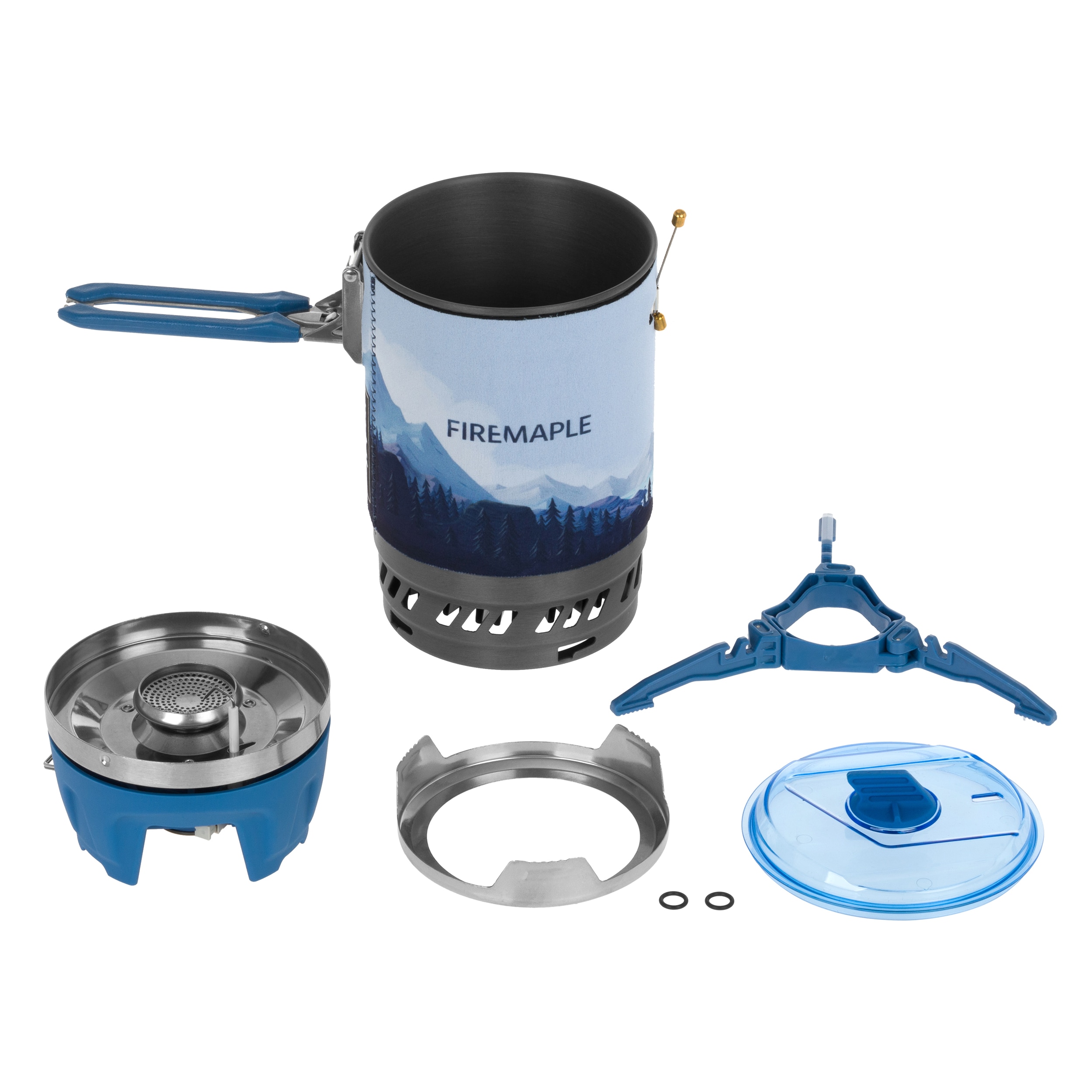 Fire Maple FMS-X5 Polaris Cooking System kempingtűzhely főzőedénnyel - Blue