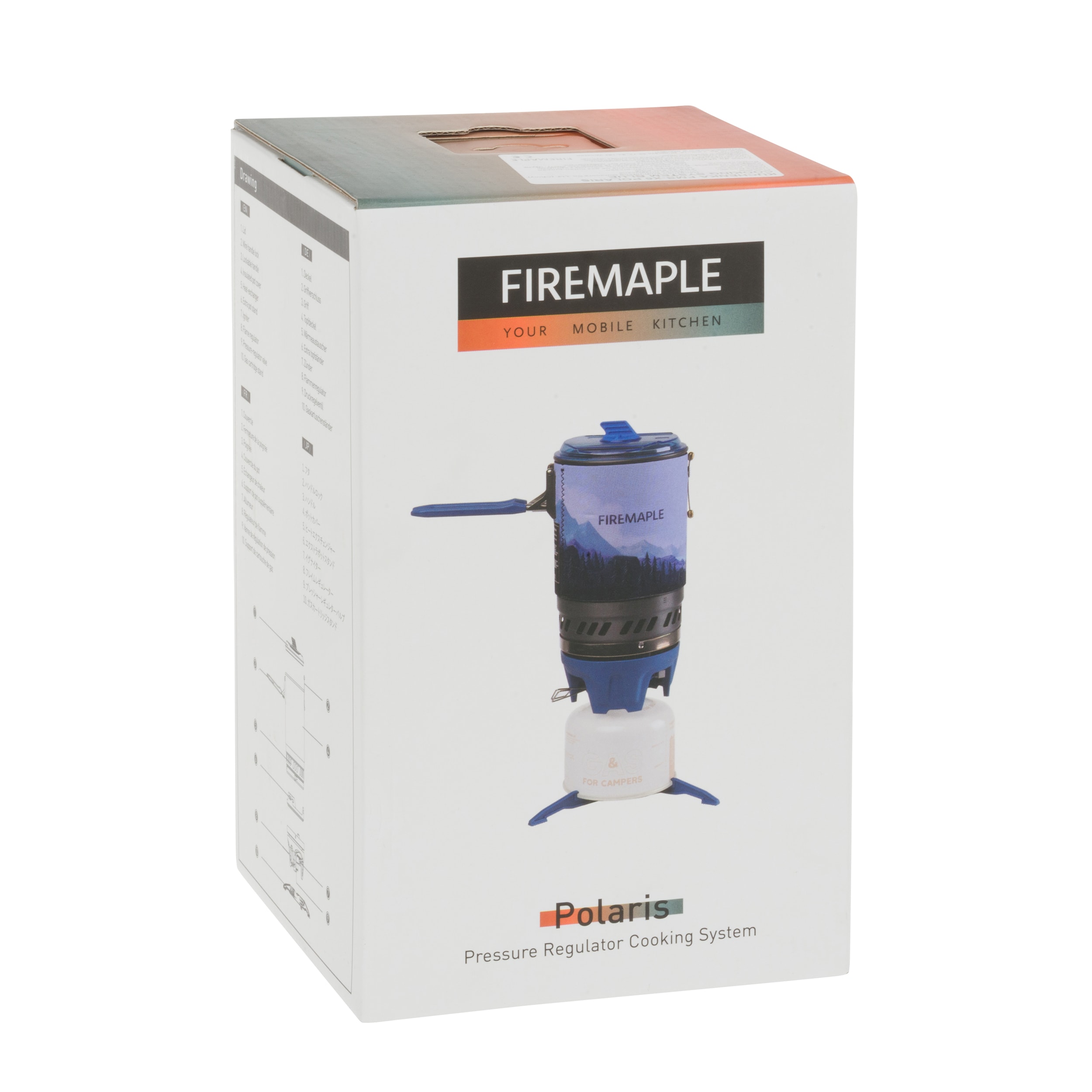 Fire Maple FMS-X5 Polaris Cooking System kempingtűzhely főzőedénnyel - Blue
