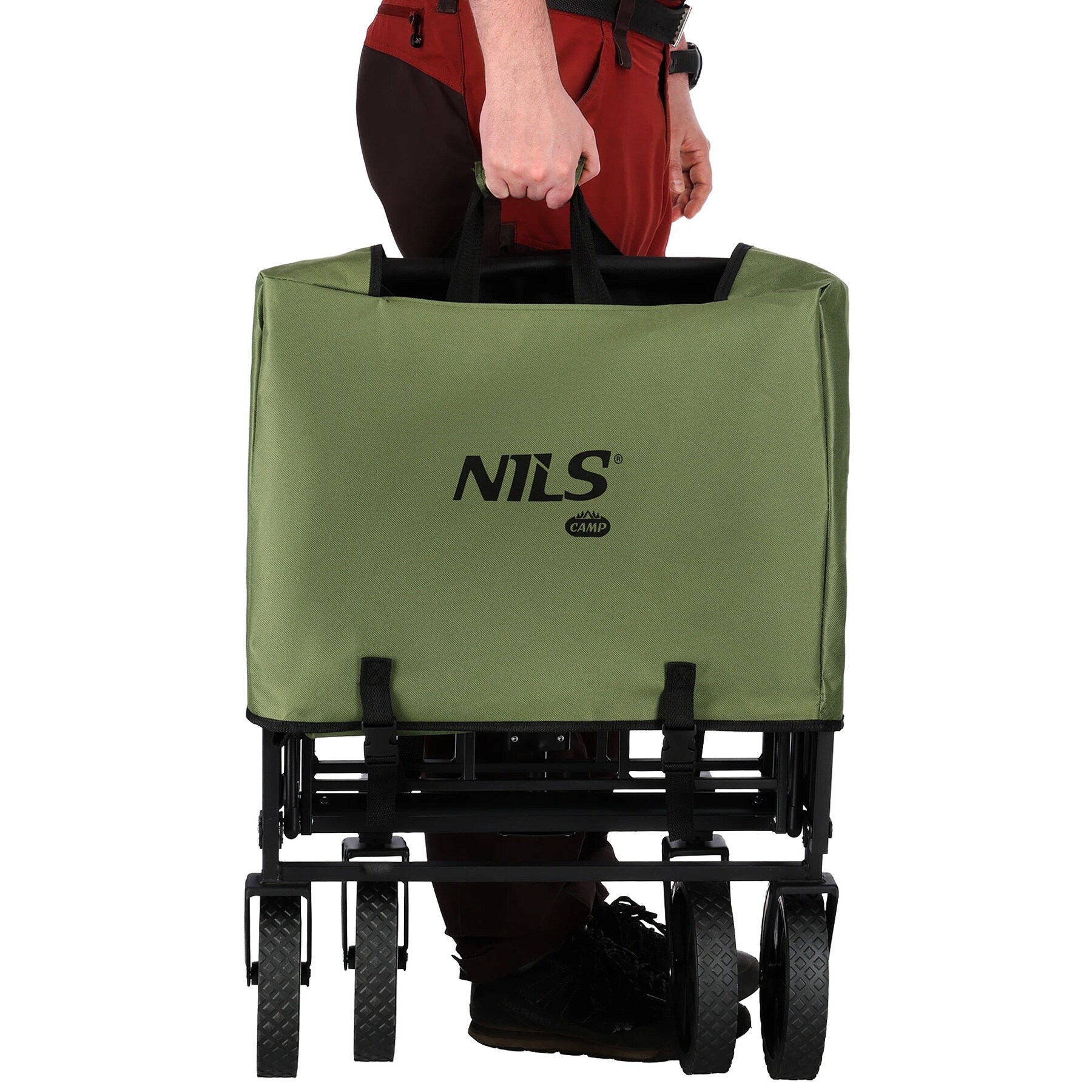 Nils Camp NC2602 szállítókocsi 150L - Zöld