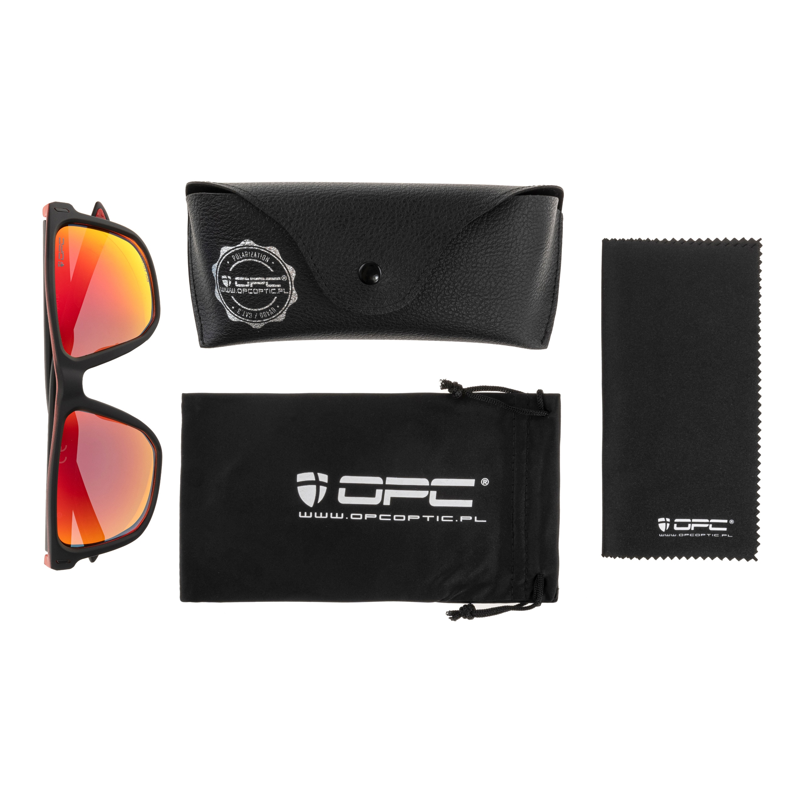 OPC Lifestyle Miami polarizált napszemüveg - Matt/Black Red Revo