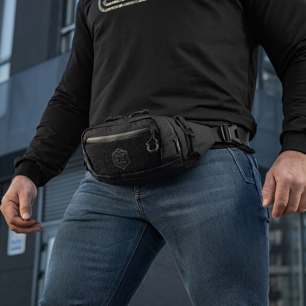 M-Tac Tactical Waist Bag Hex övtáska - Black