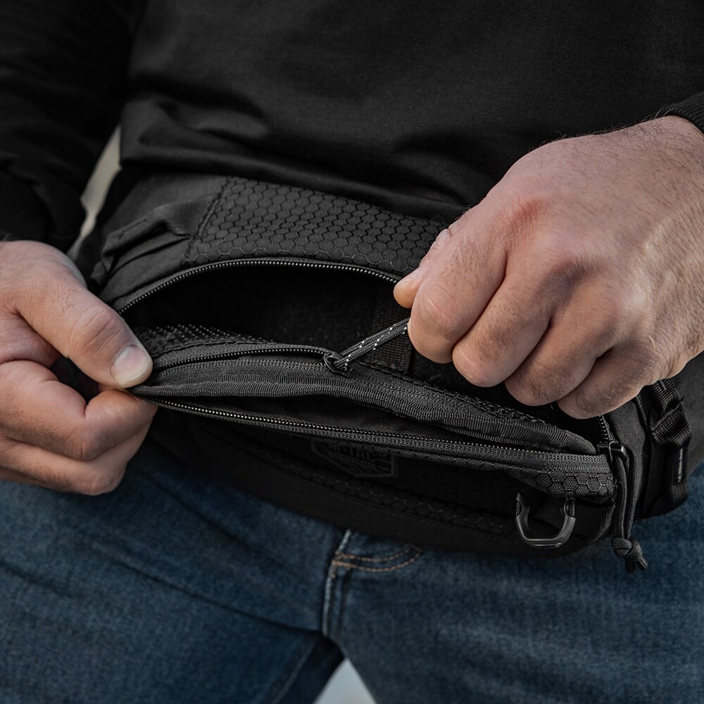 M-Tac Tactical Waist Bag Hex övtáska - Black