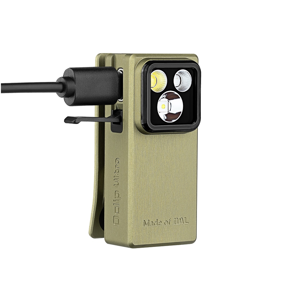 Olight Oclip Ultra újratölthető zseblámpa Olive Green - 530 lumen