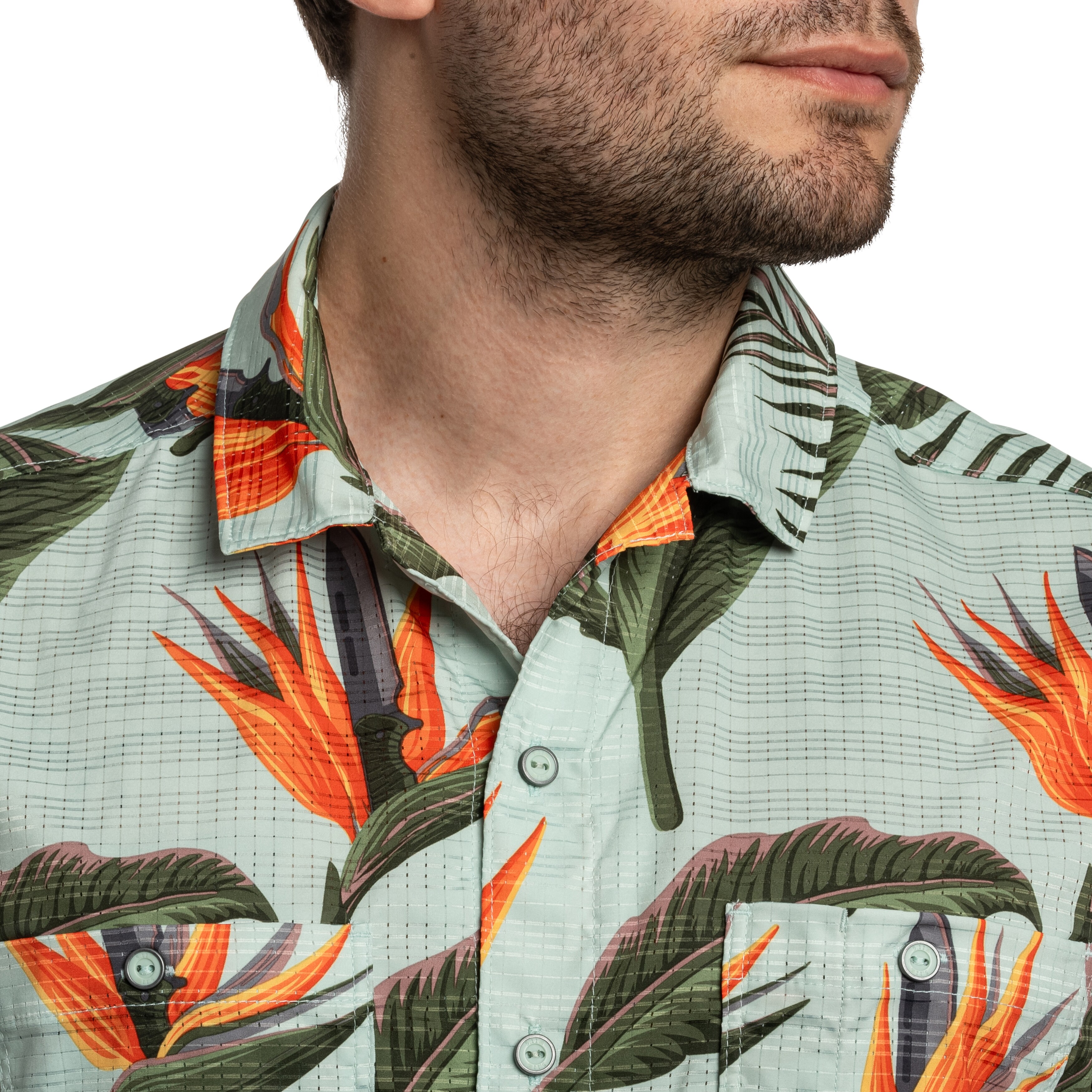 5.11 Adventure Print Short Slevee ing - Light Aqua Knives of Paradise