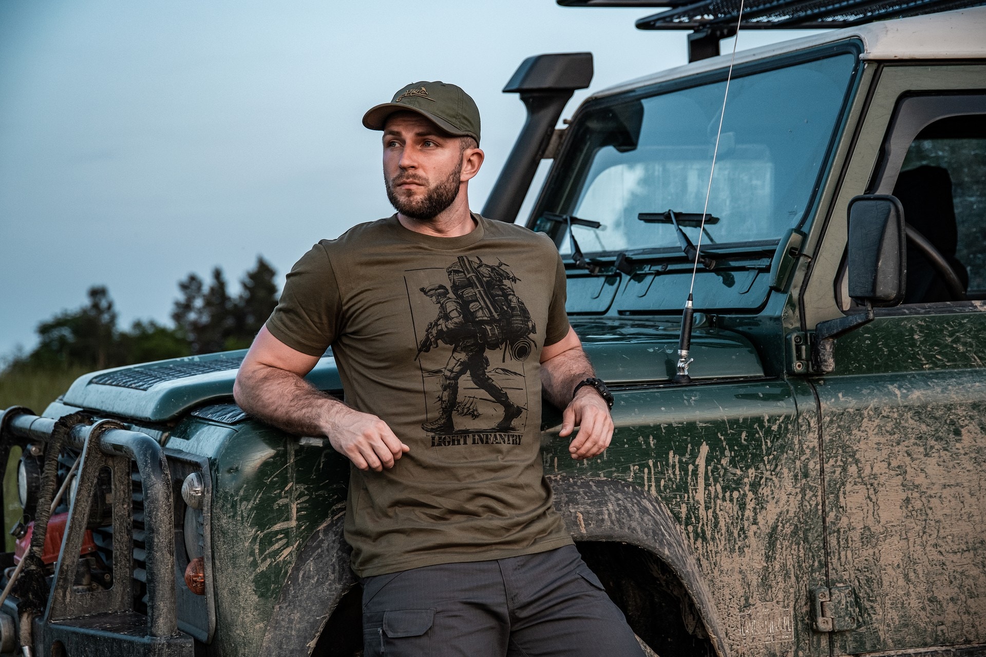 Helikon Light Infantry T-shirt póló - Olive Green