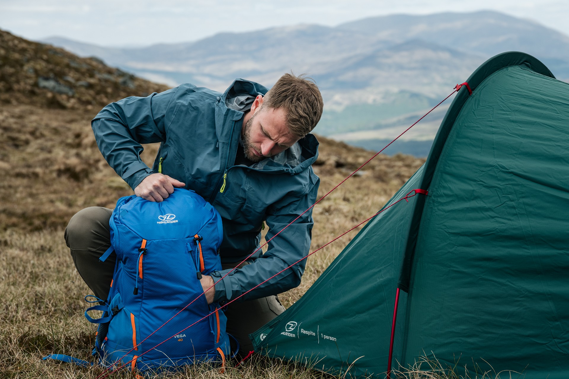 Highlander Outdoor Vega Men hátizsák 40 l - Sky Blue