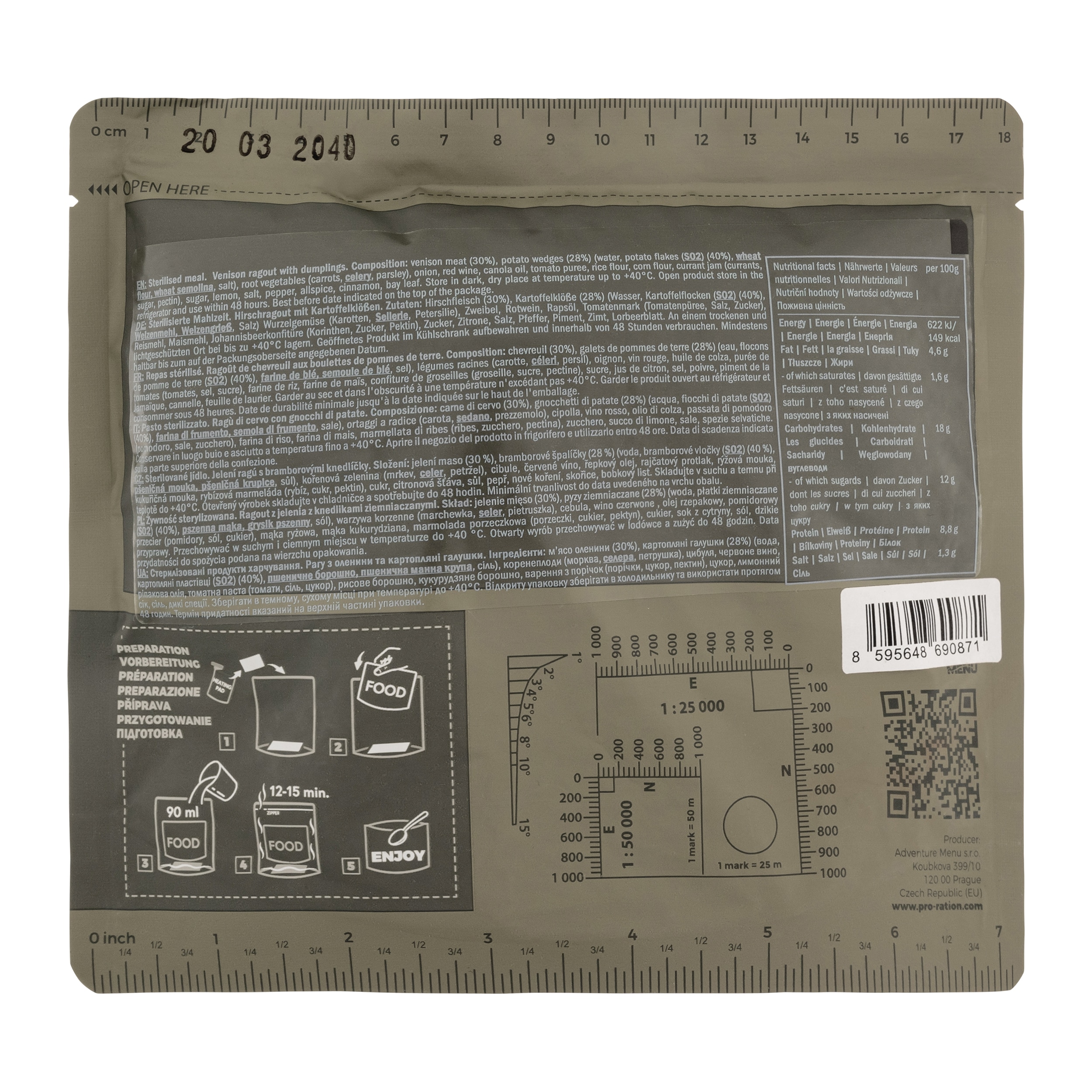 Pro Ration Ragout készétel Szarvasragu burgonyagombóccal - 400 g