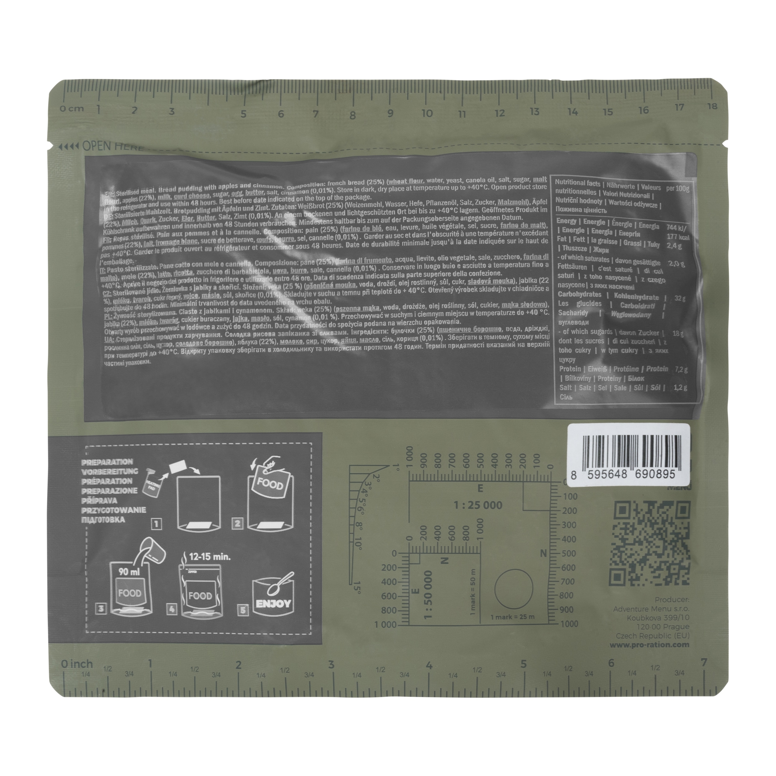 Pro Ration készétel Alma - fahéjas tekercs - 400 g