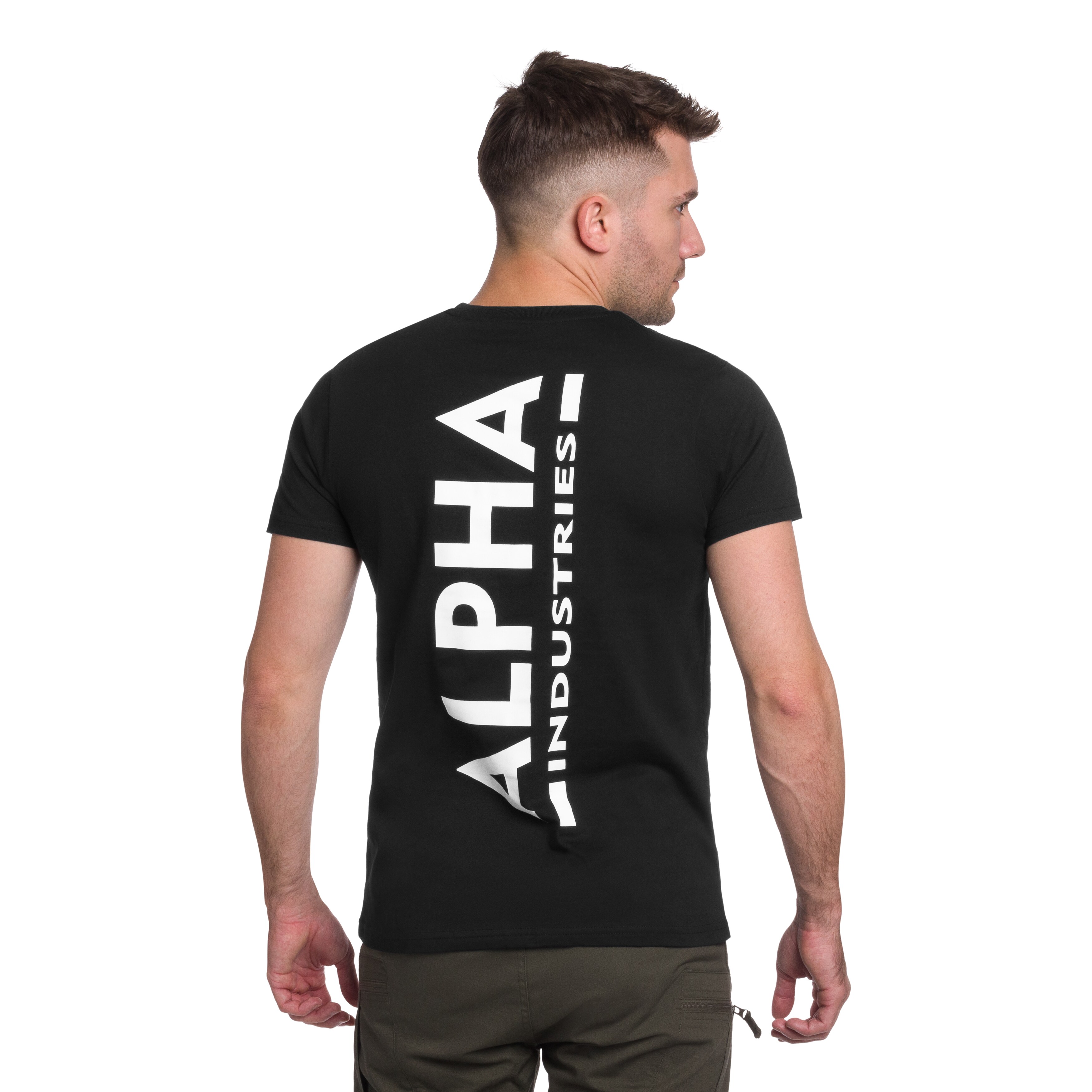 Alpha Industries Backprint T-shirt póló - Black