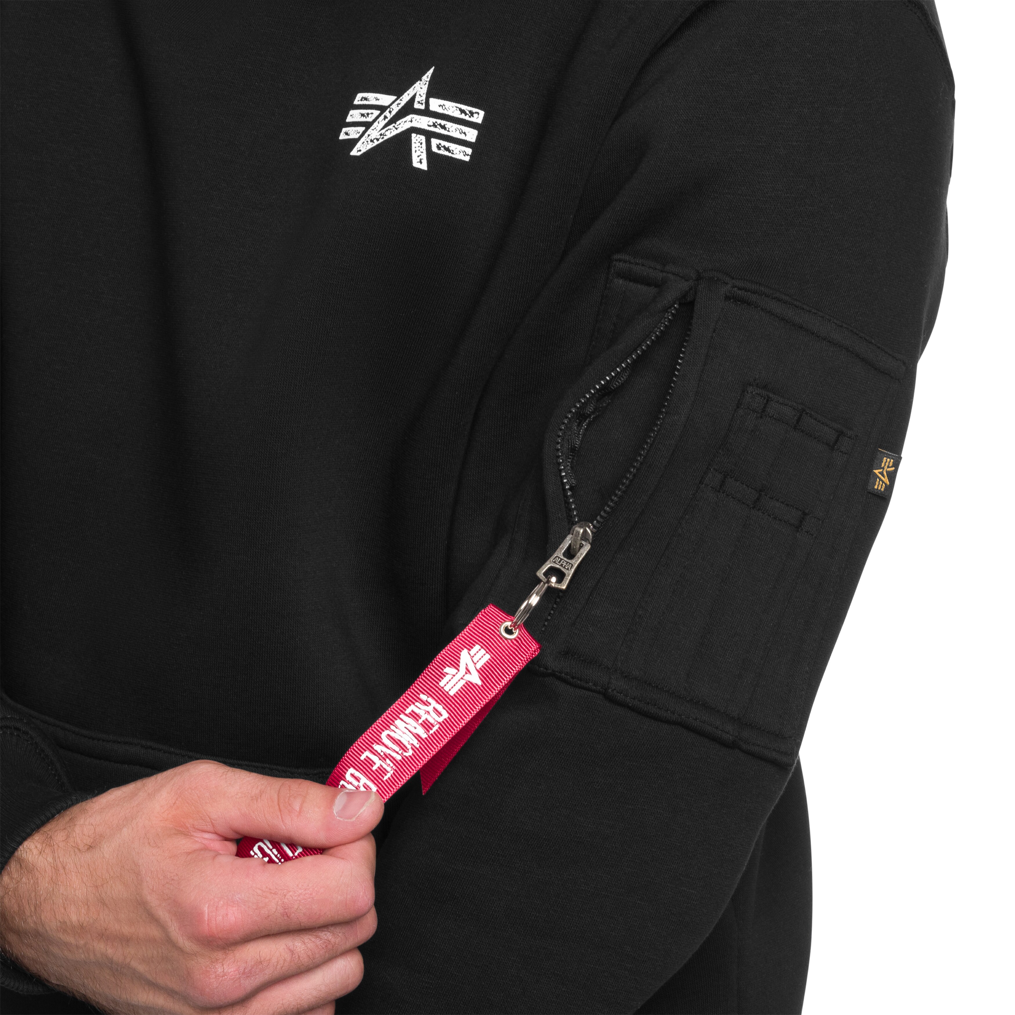 Alpha Industries Signature Back Print pulóver - Black