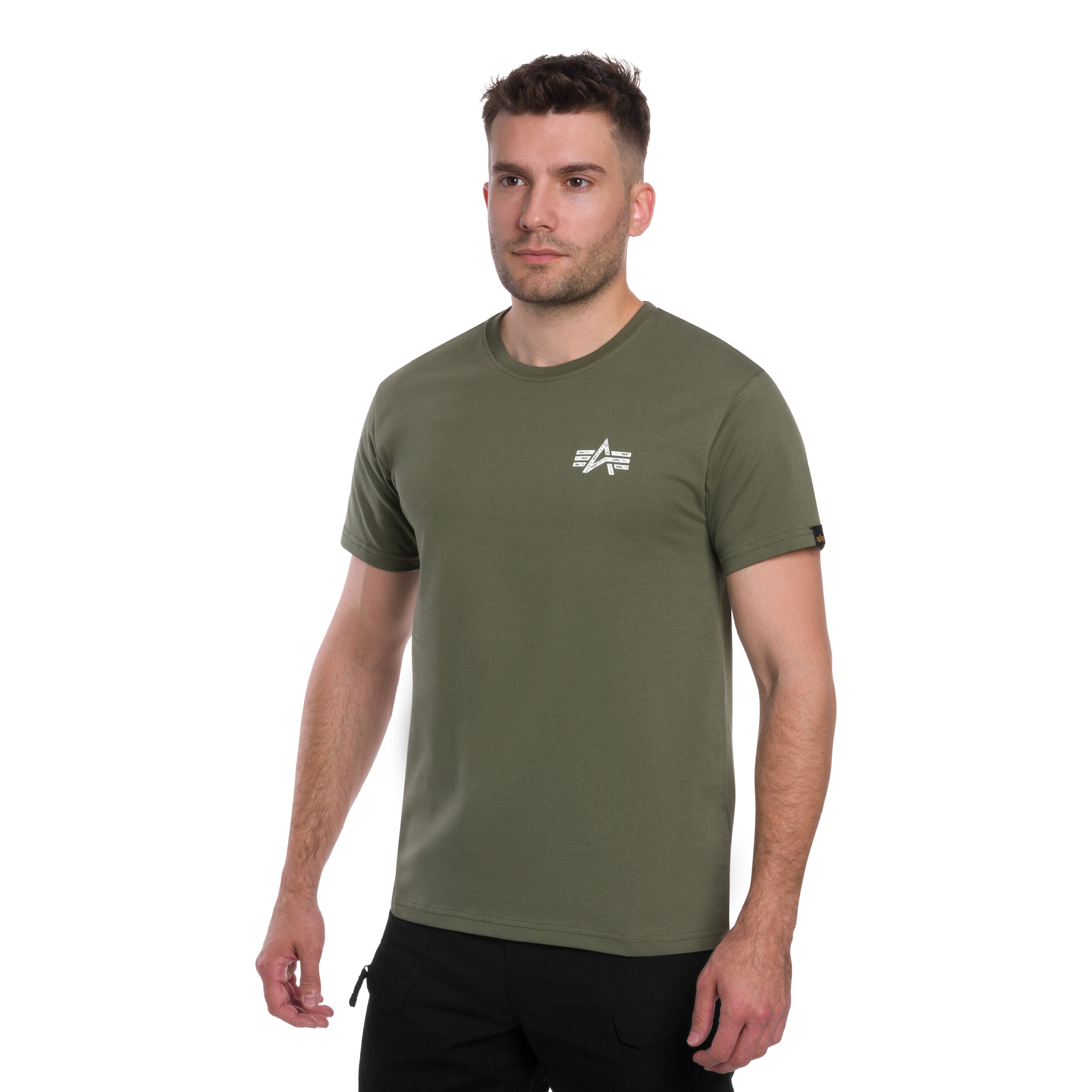 Alpha Industries Signature Back Print T-shirt póló - Sage Green