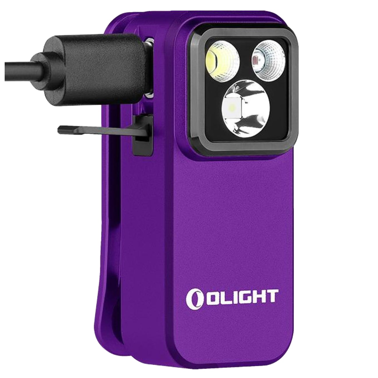 Olight Oclip Pro újratölthető zseblámpa Purple - 500 lumen