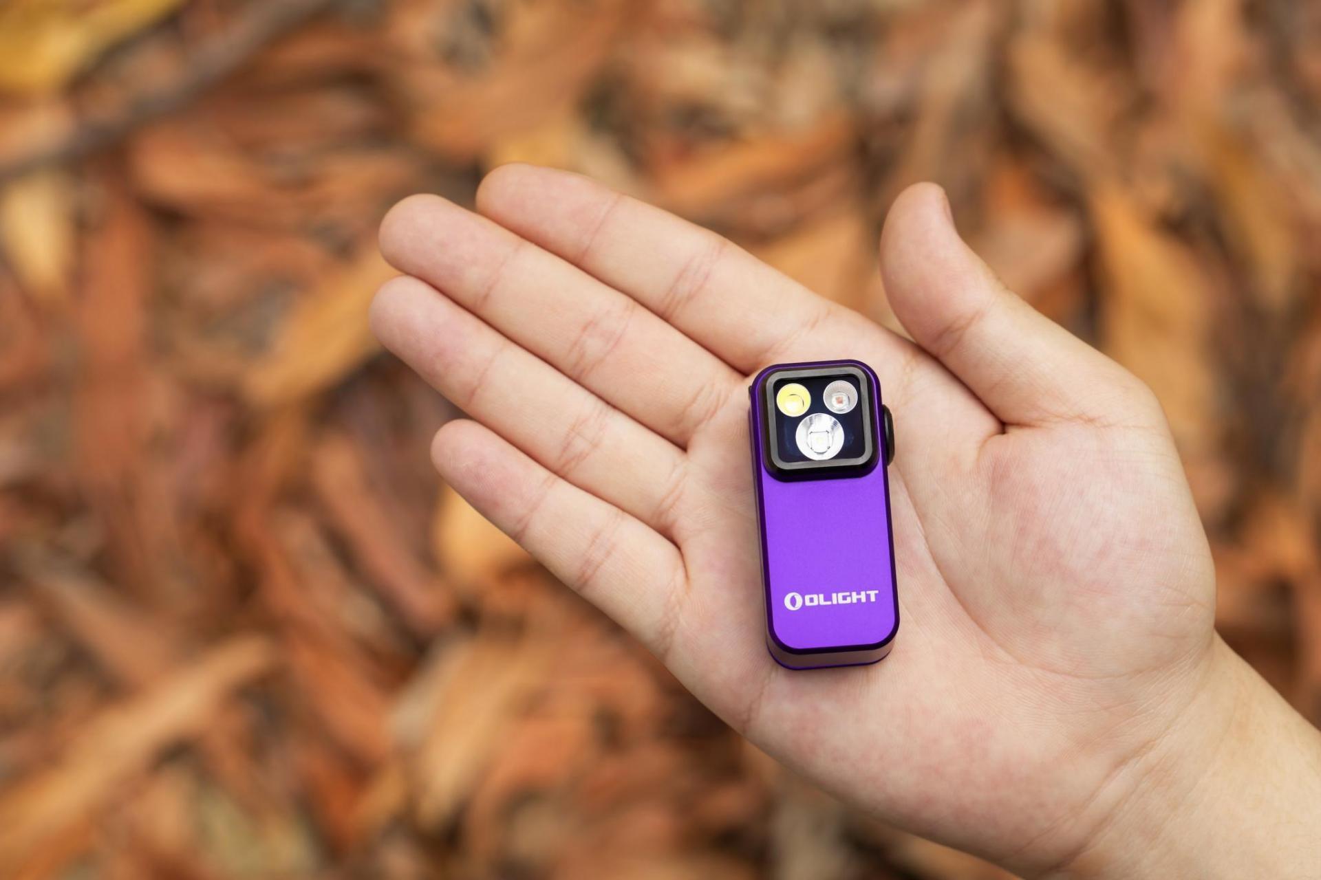 Olight Oclip Pro újratölthető zseblámpa Purple - 500 lumen