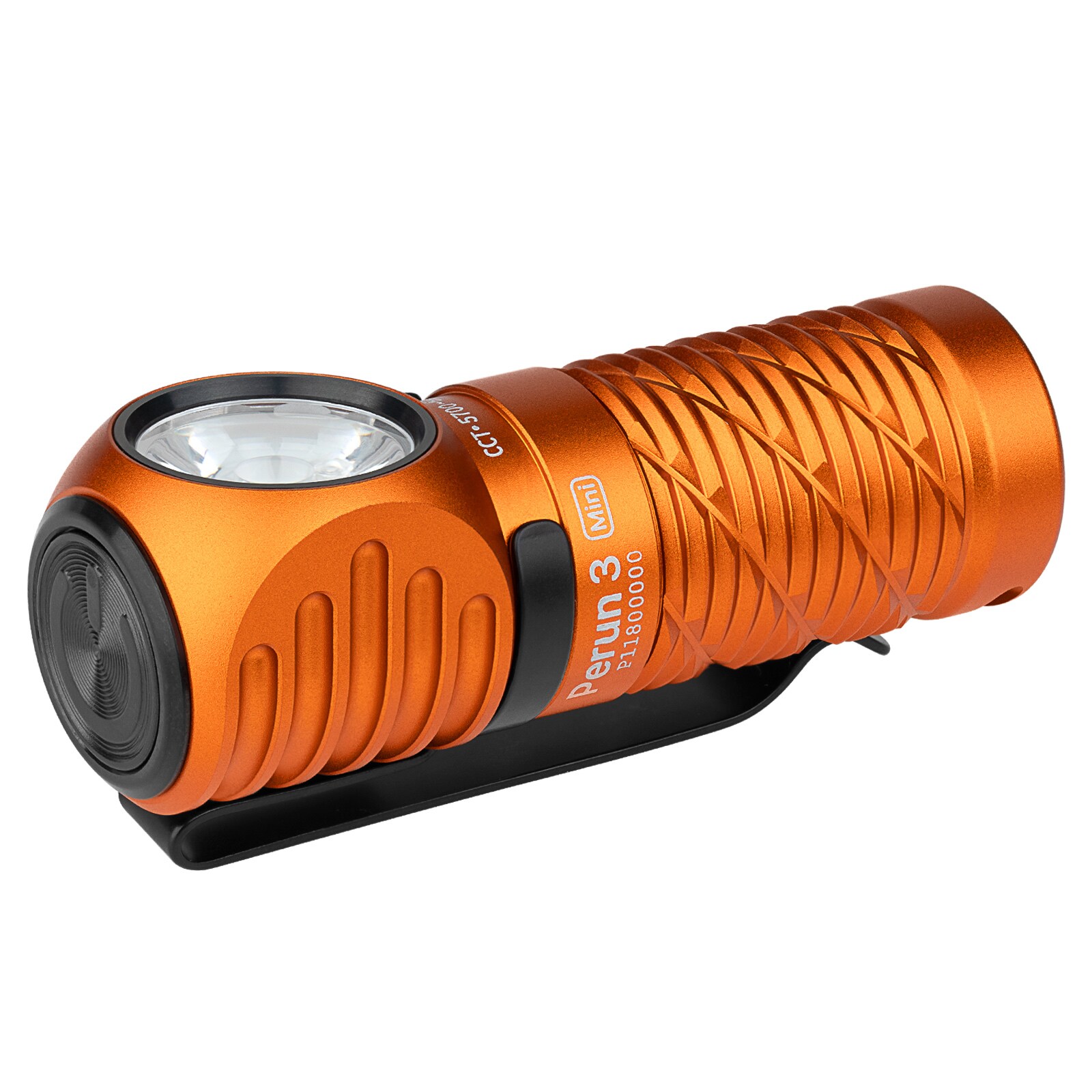 Olight Perun 3 Mini Cool White Orange pántos fej-és derékszögű lámpa - 1250 lumen