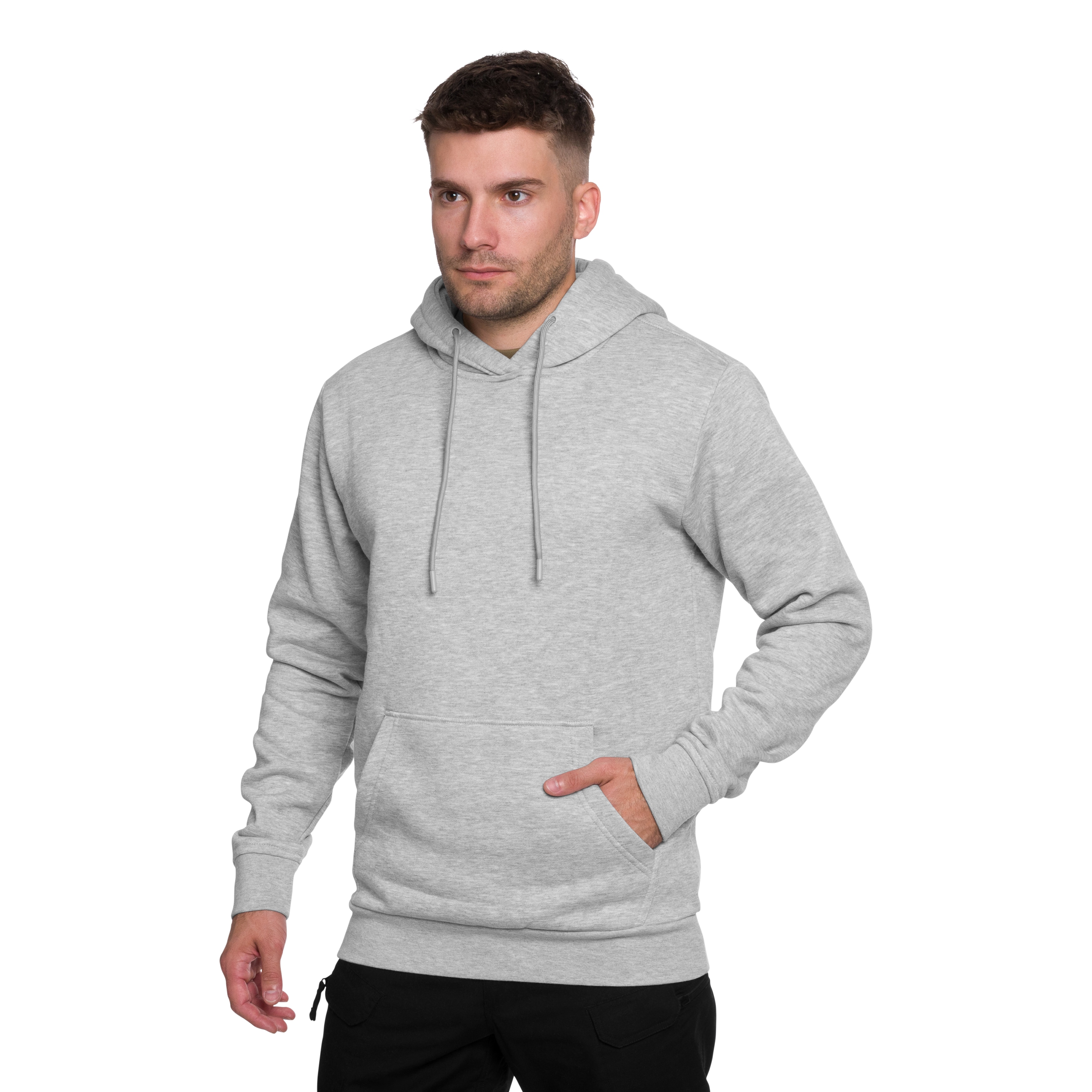 Brandit Tom Sweathoody pulóver - Grey Melange