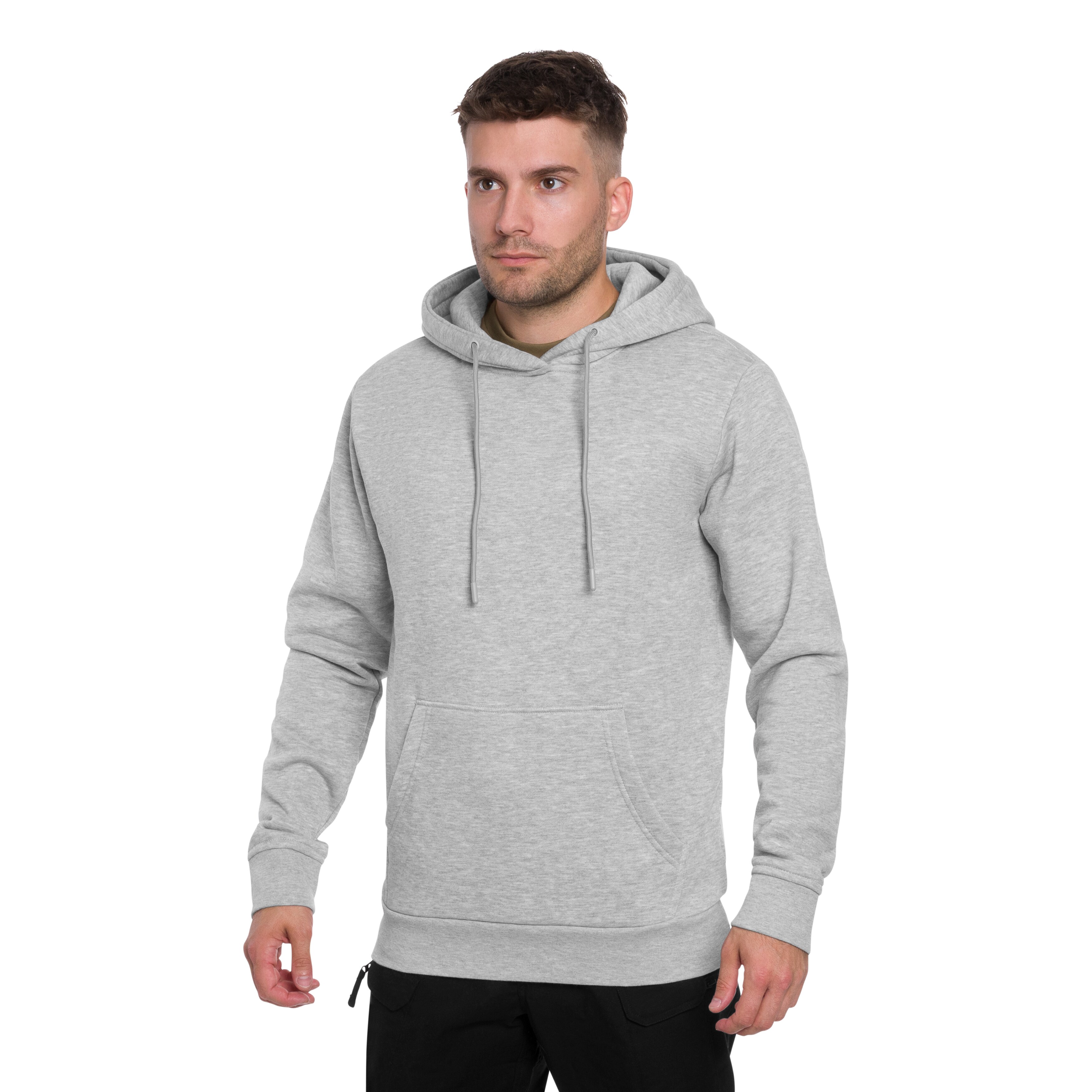 Brandit Tom Sweathoody pulóver - Grey Melange