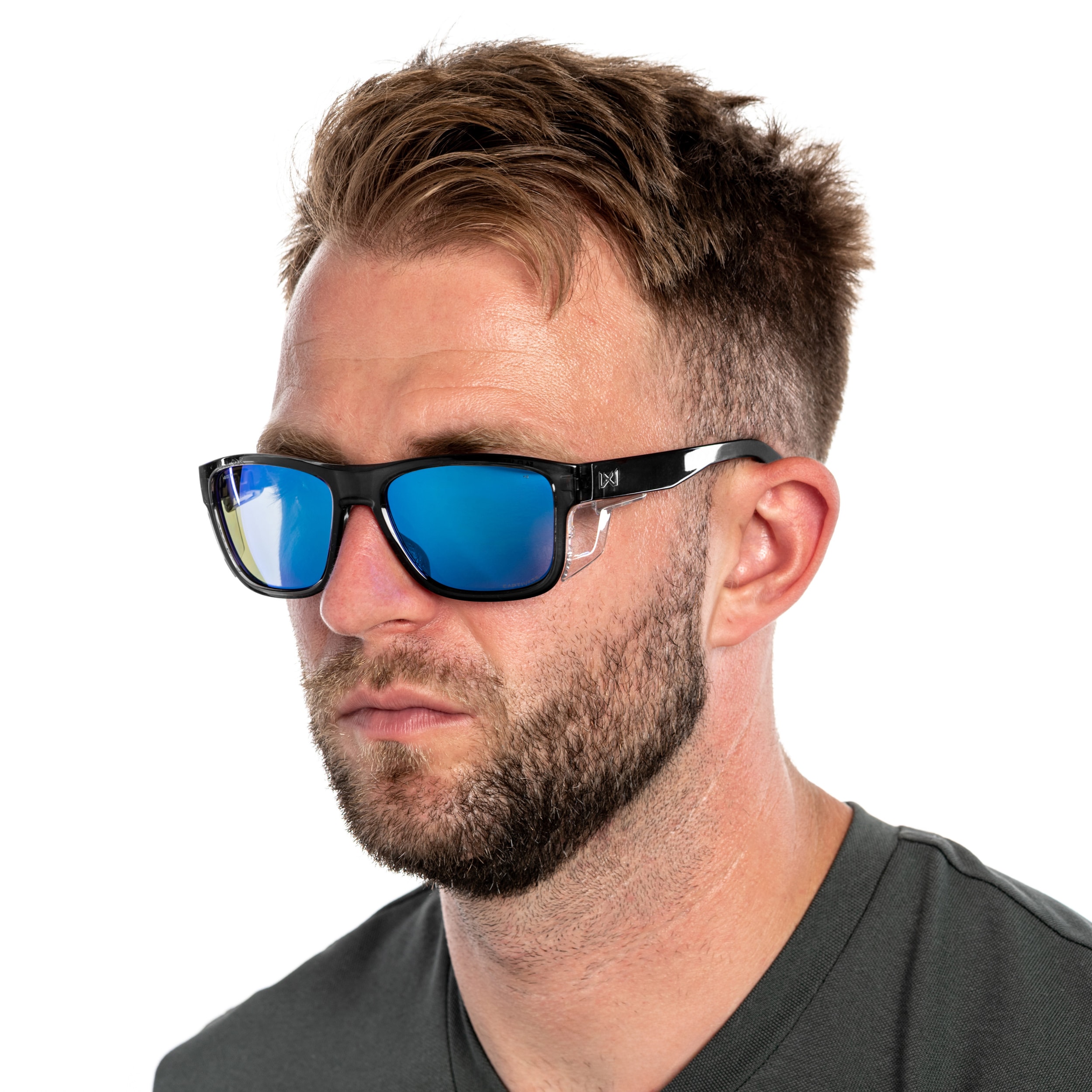 Wiley X Ovation szemüveg - Captive Polarized Blue Mirror/Gloss Crystal Dark Grey