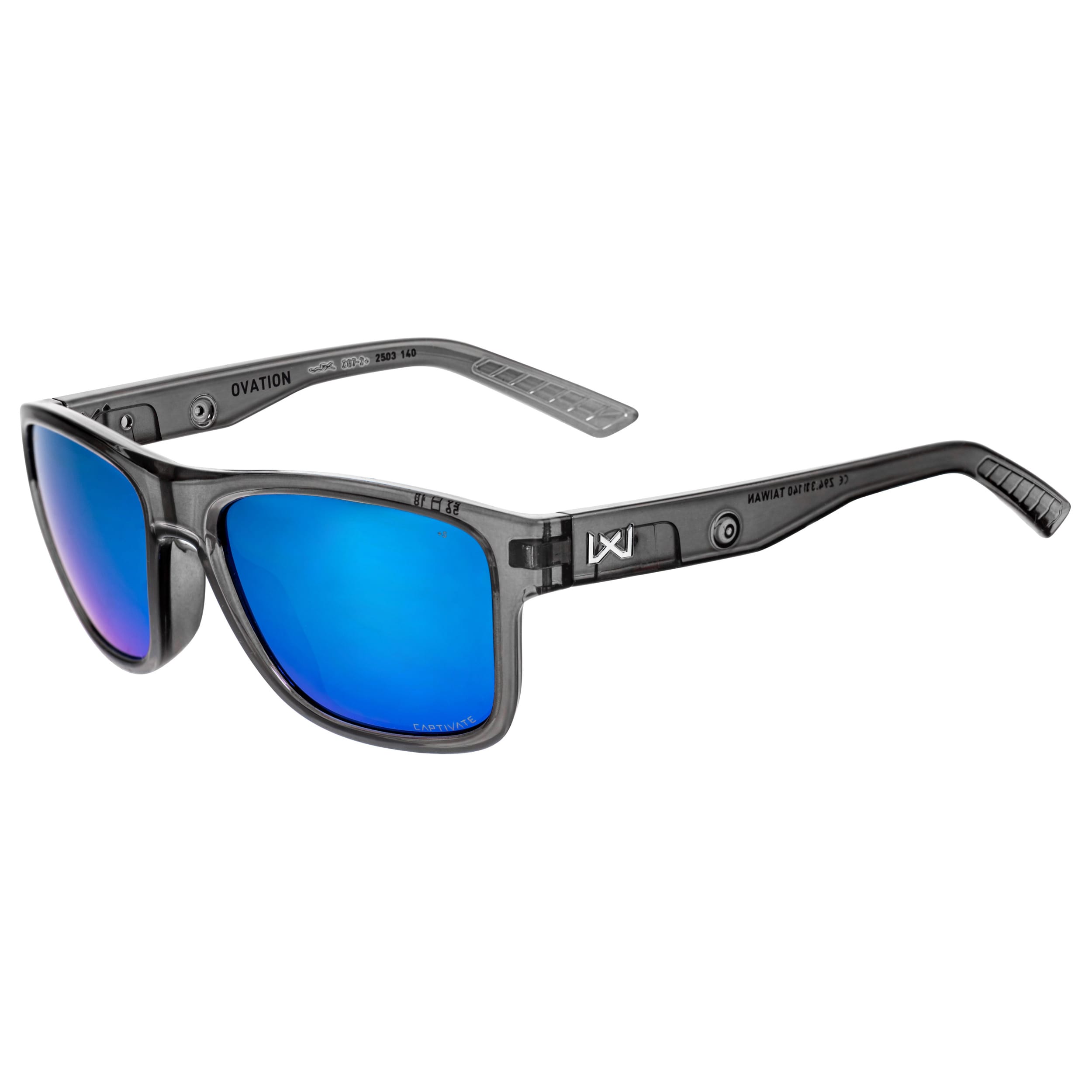 Wiley X Ovation szemüveg - Captive Polarized Blue Mirror/Gloss Crystal Dark Grey