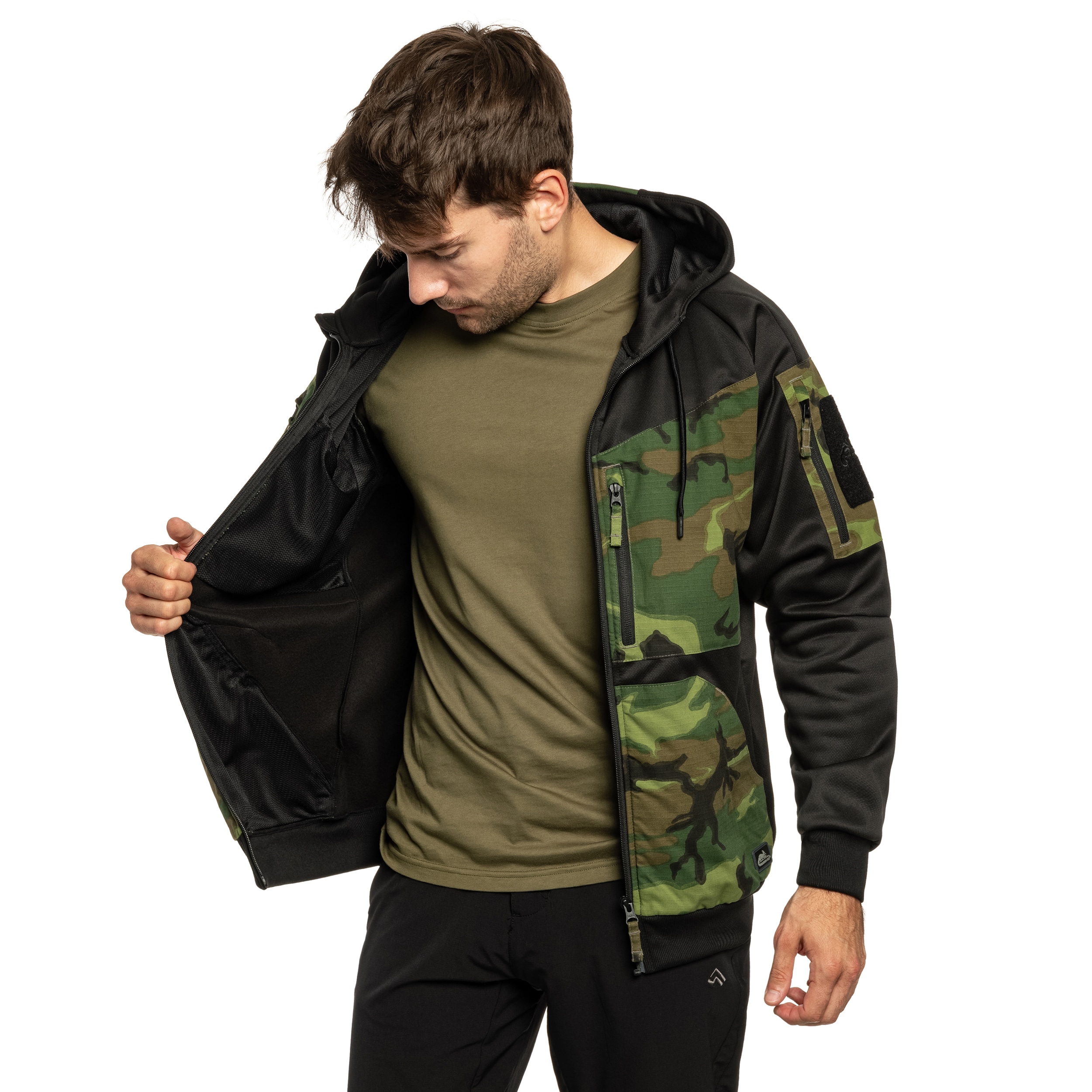 Helikon Rogue Hoodie pulóver- Black/ERDL