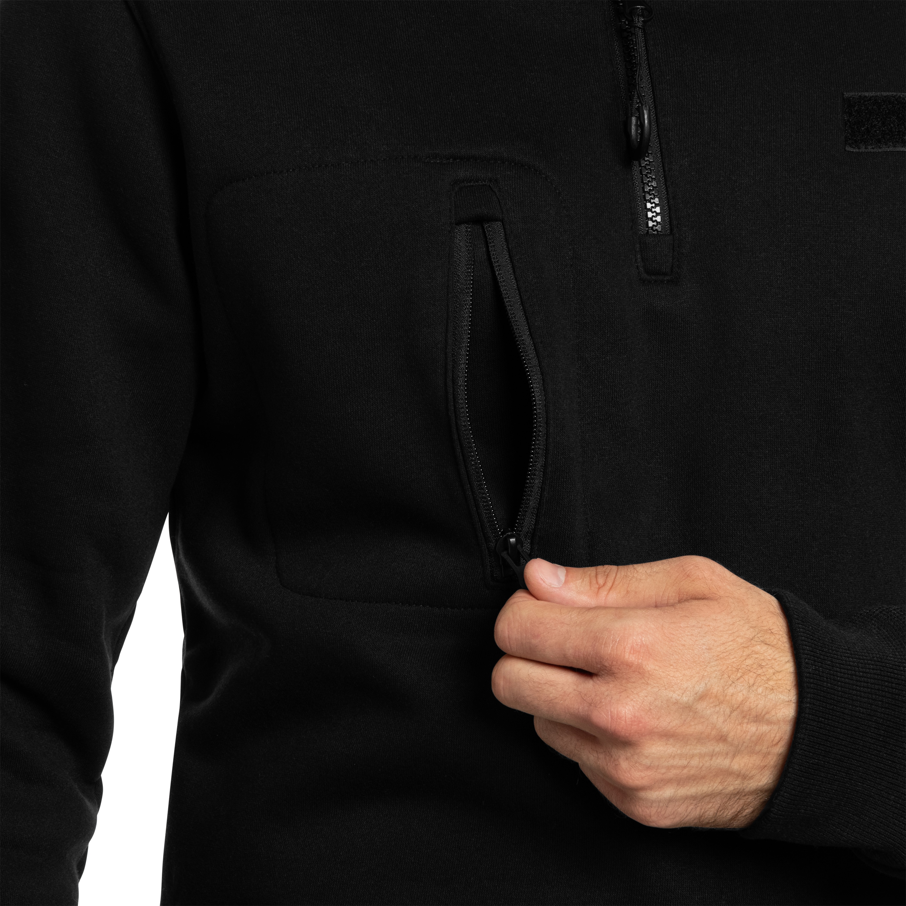 Brandit Tactical Sweat Troyer pulóver - Black