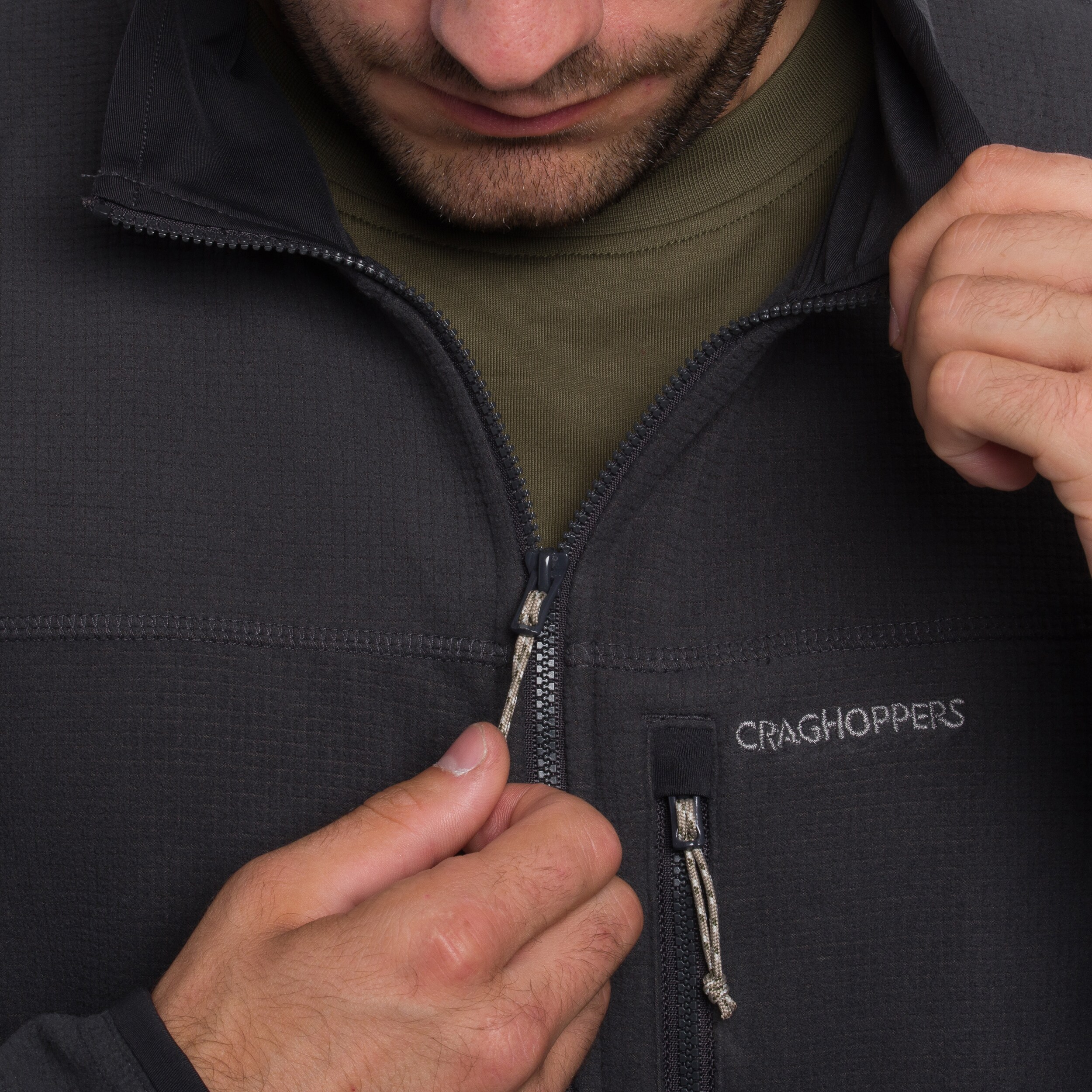 Craghoppers NosiLife Spry Jacket polár pulóver - Black Pepper