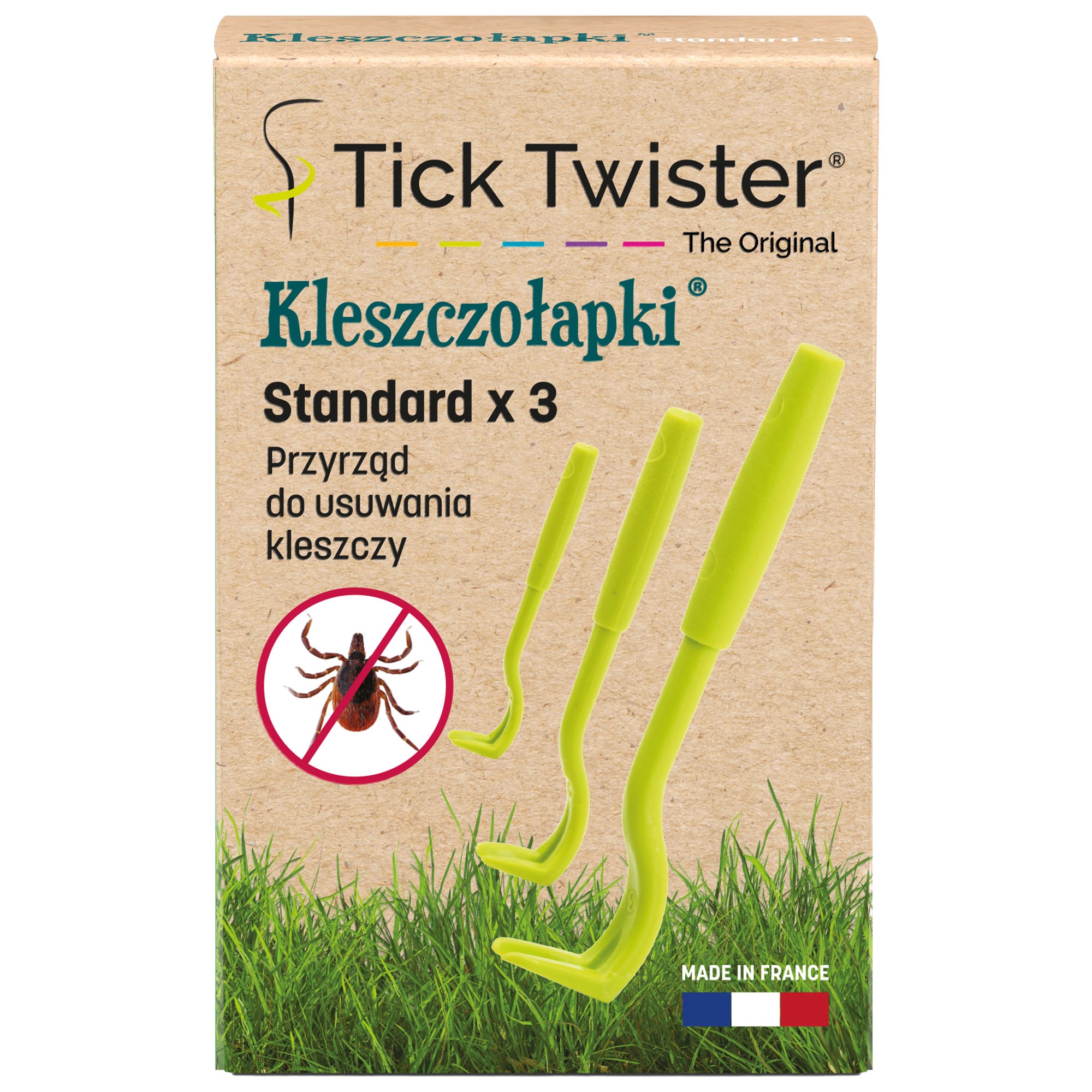 Tick Twister Standard 3 db kullancseltávolító kampó - Green